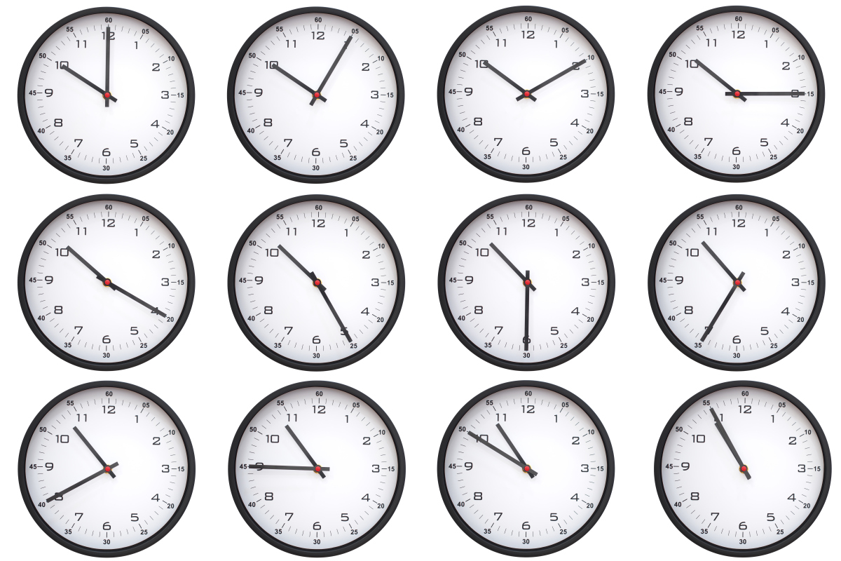 时针与分针传动比例：12:1 解释