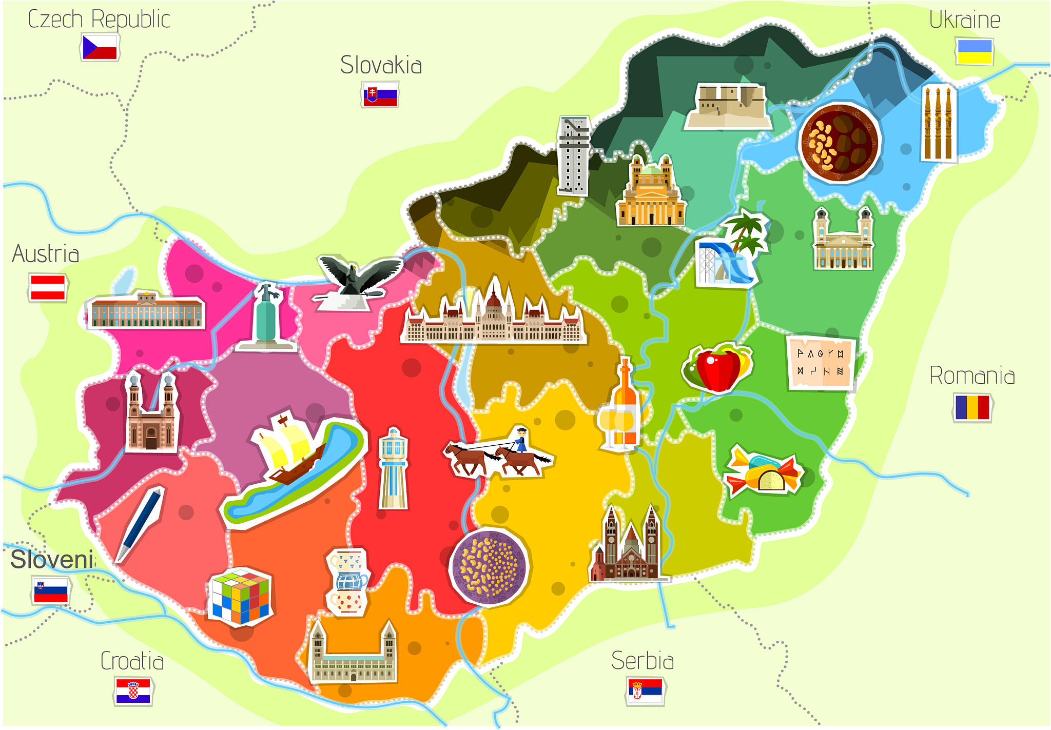 map of hungary