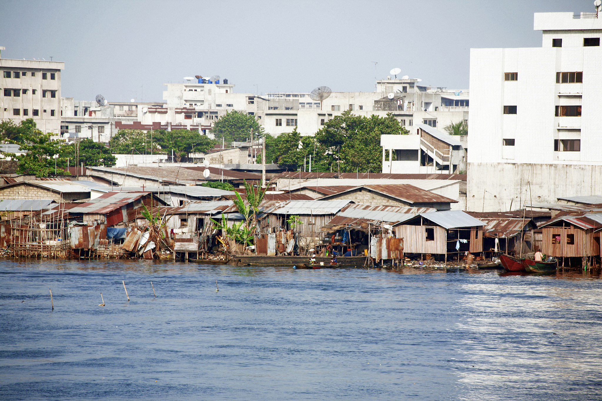 african town on the riverside