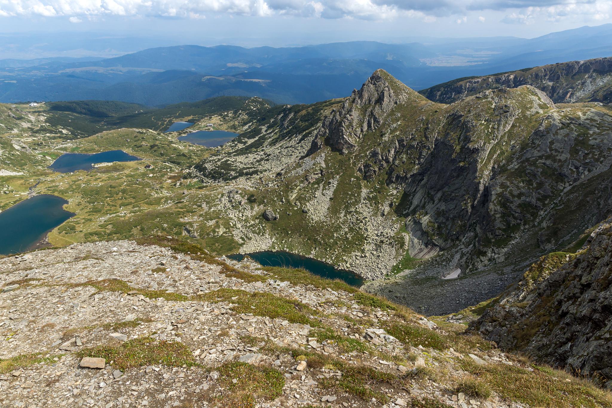 summer view of the twin, the trefoil, the fish and the lower lak