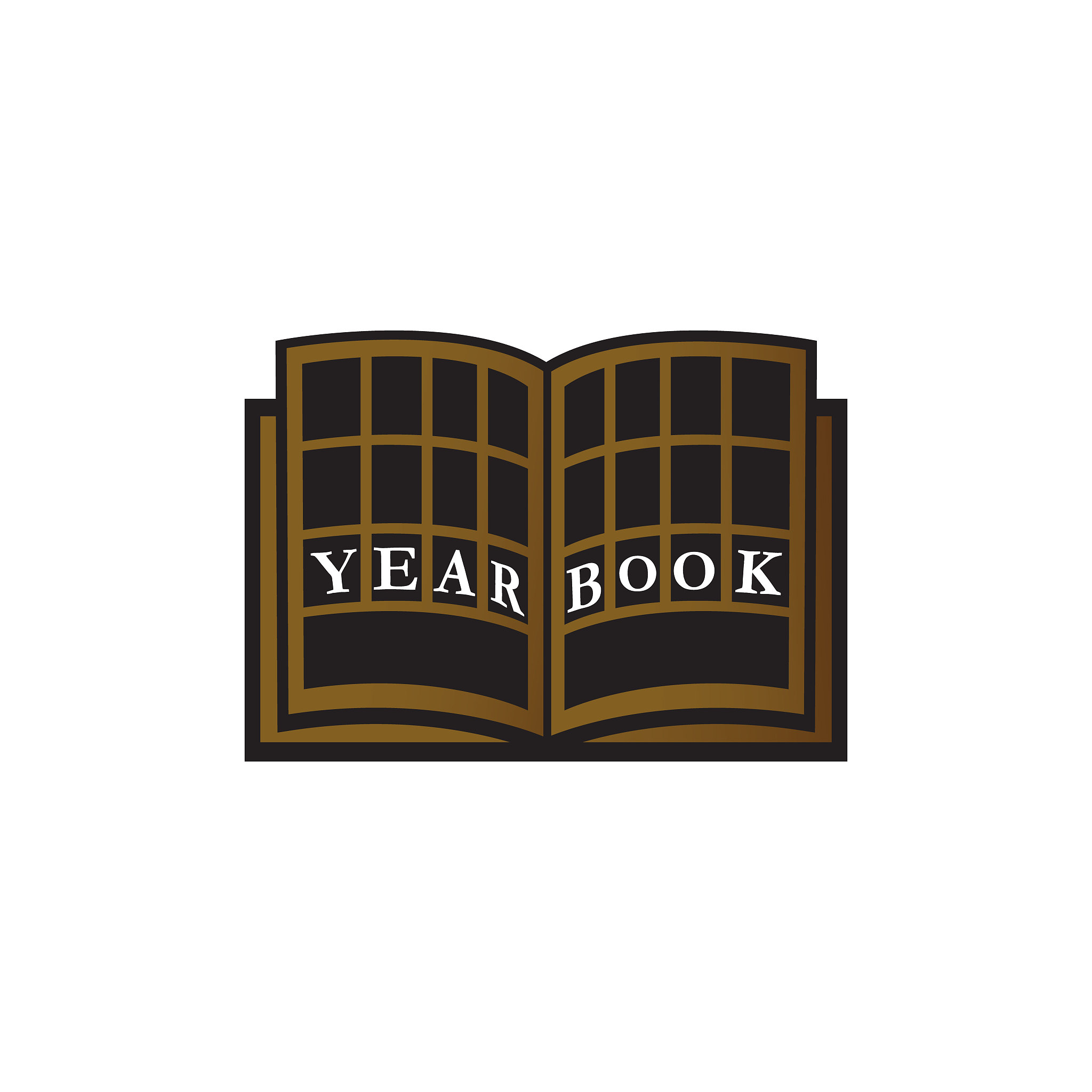 word of yearbook design for year book cover logo vector backgrou