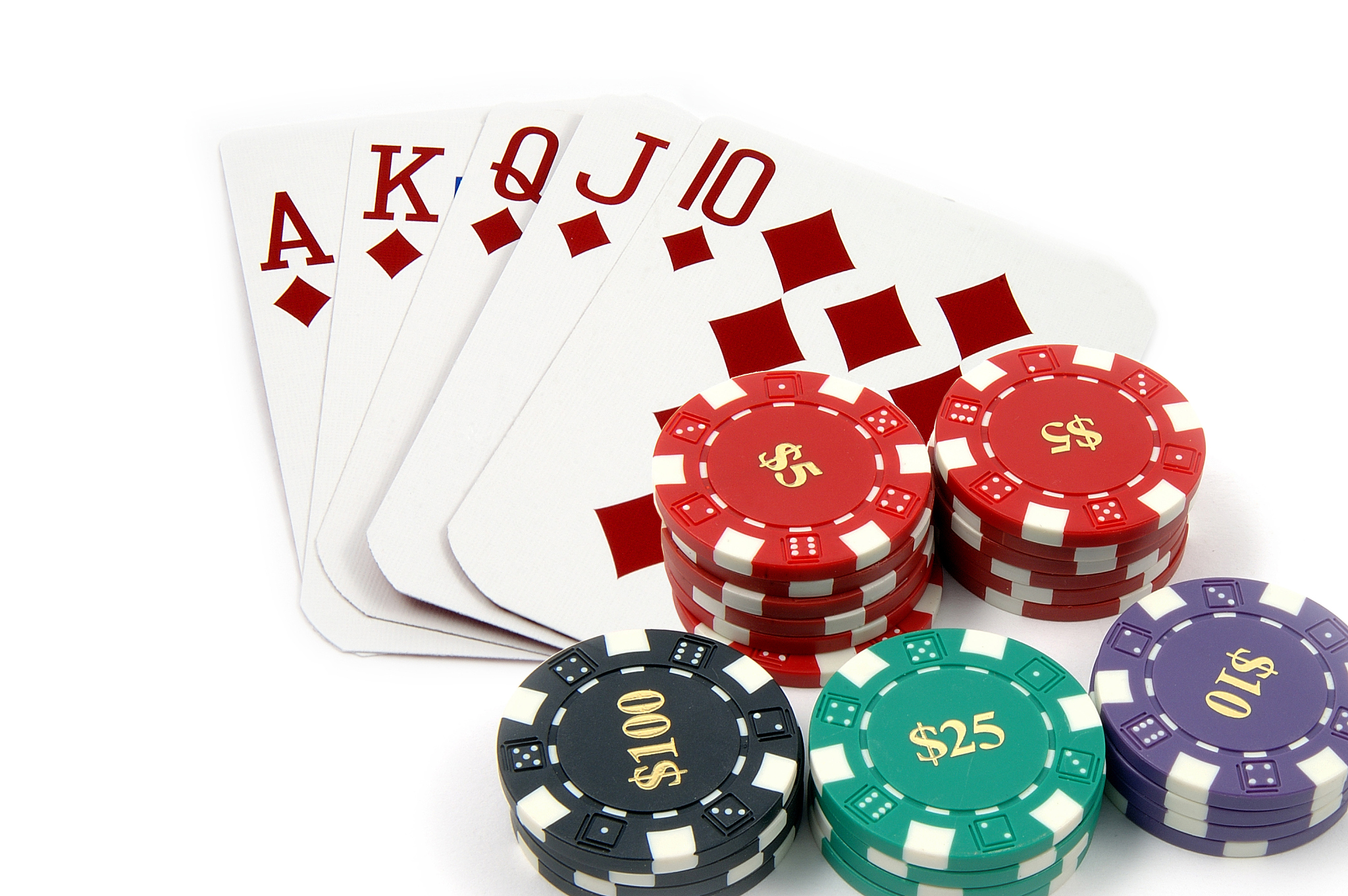 royal flush diamonds