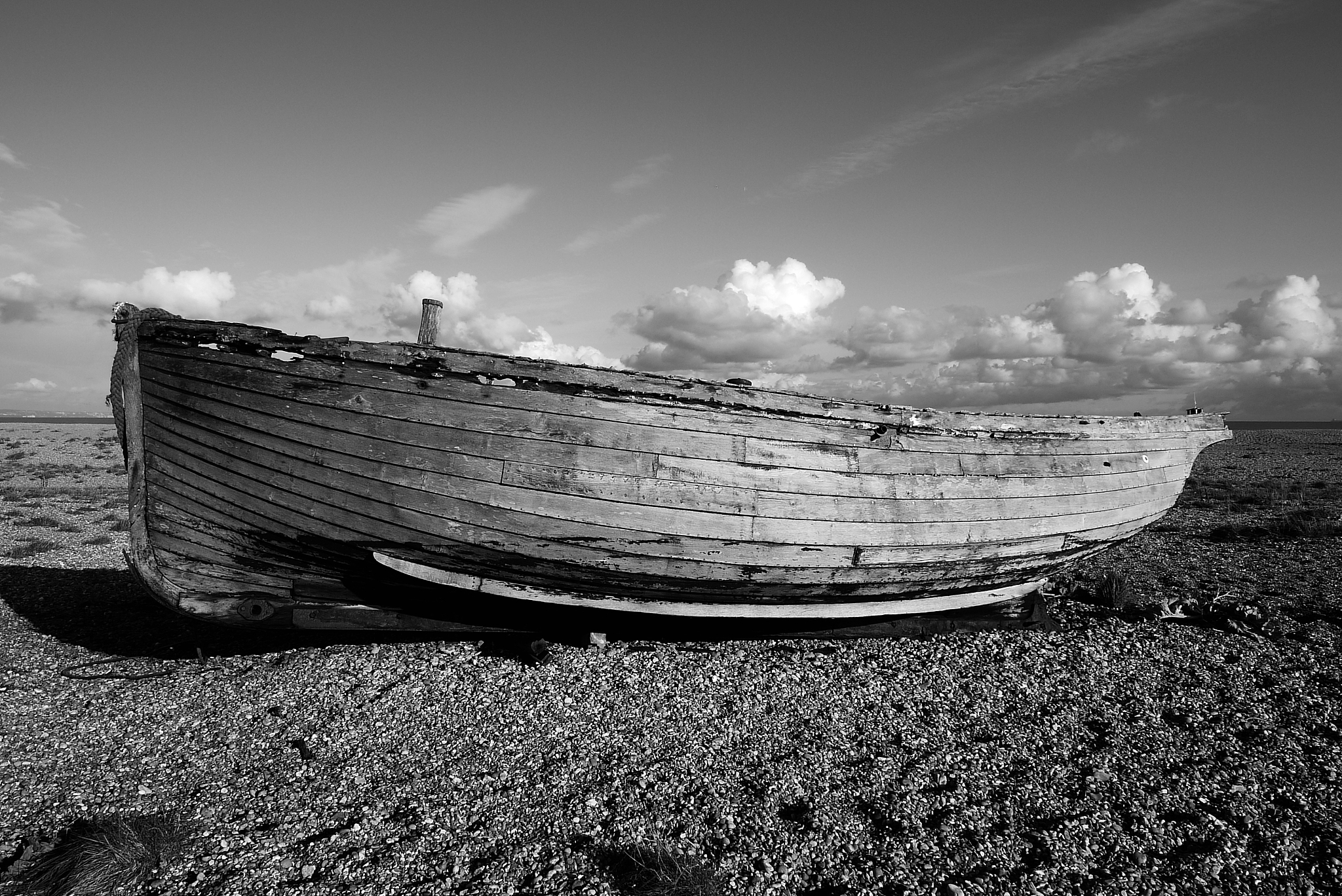 abandoned fishing boat at dungeness
