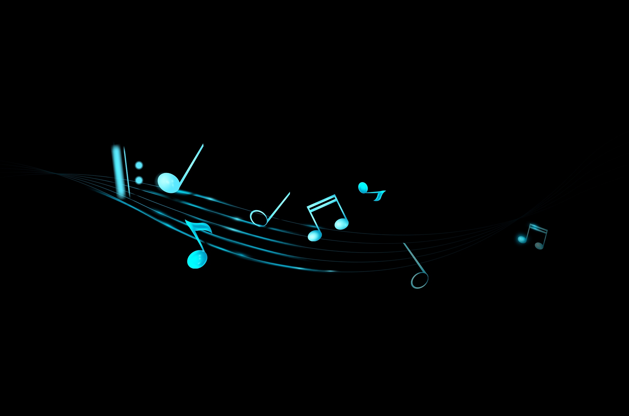 music notes abstraction
