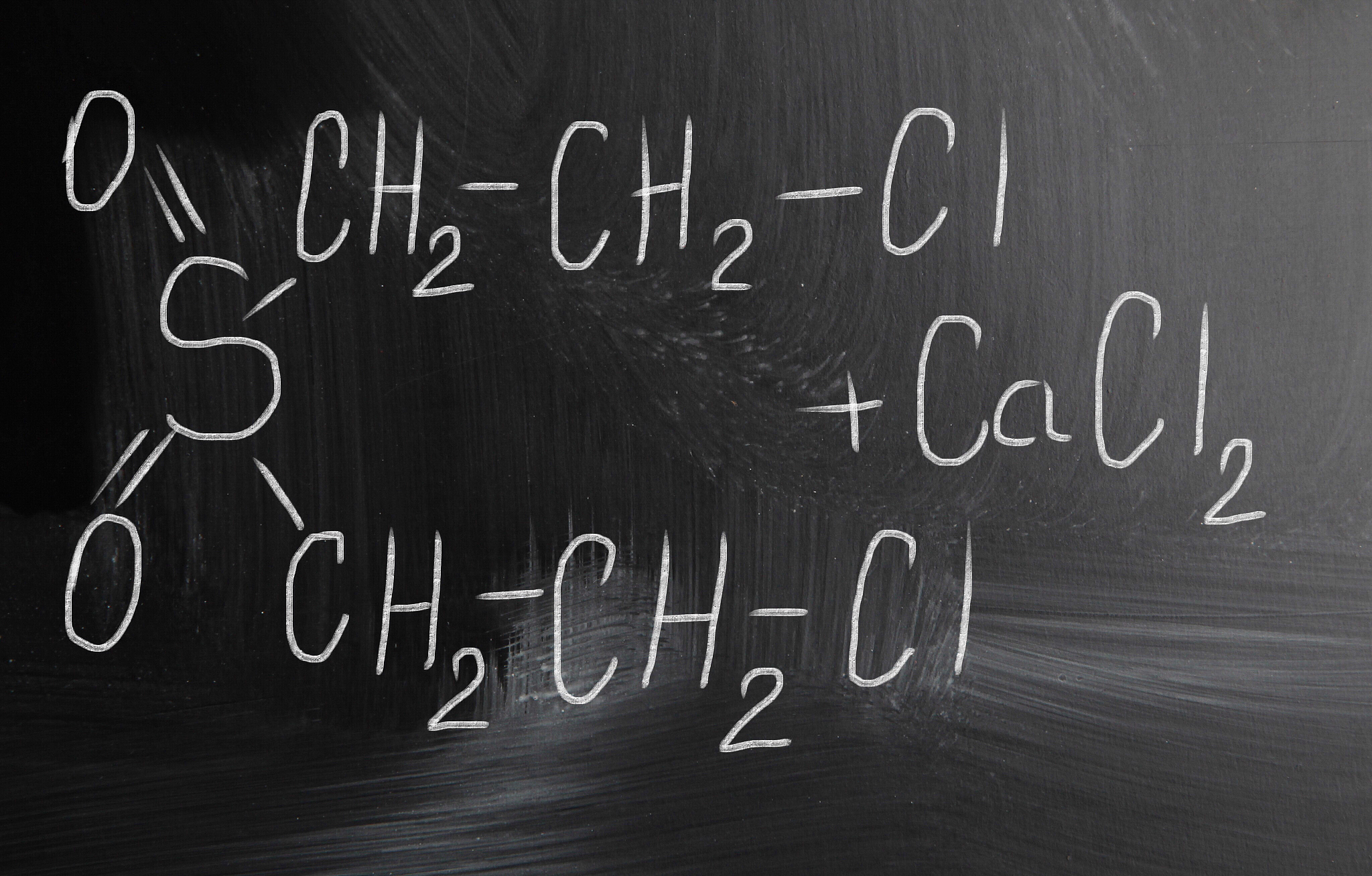 chemical formula on blackboard