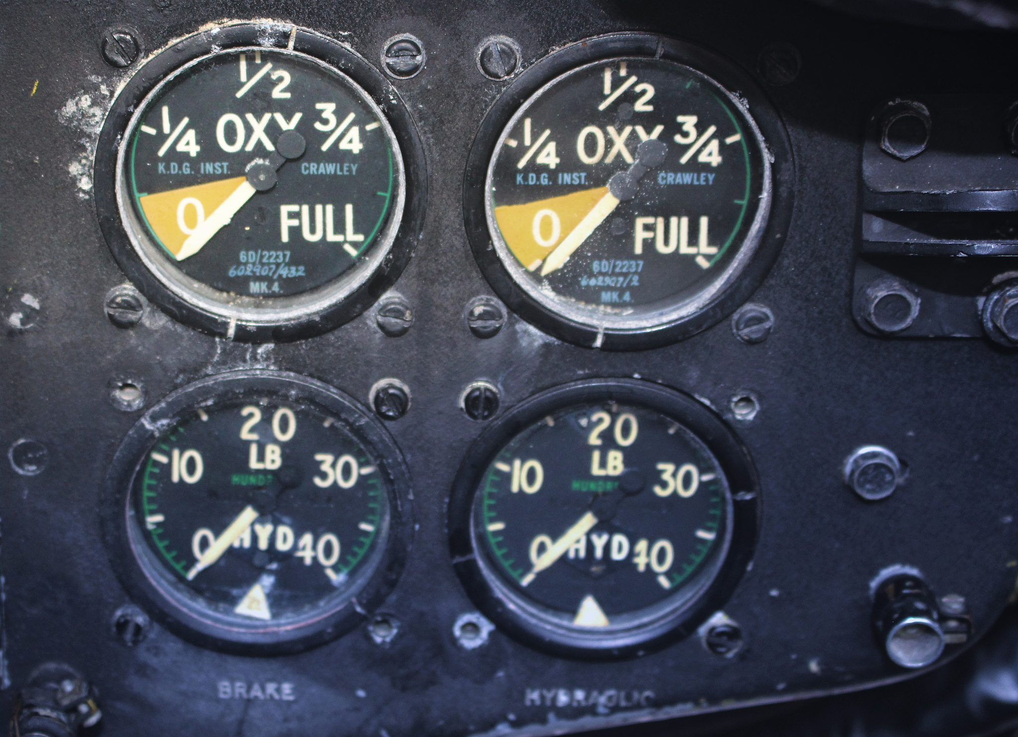 speedometer of old airplane