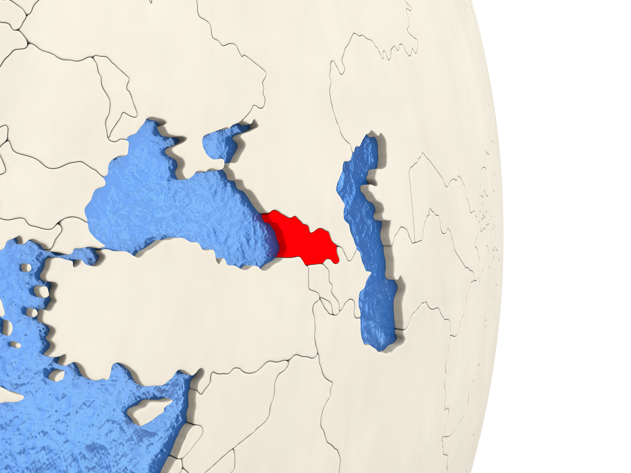 georgia on model of political globe
