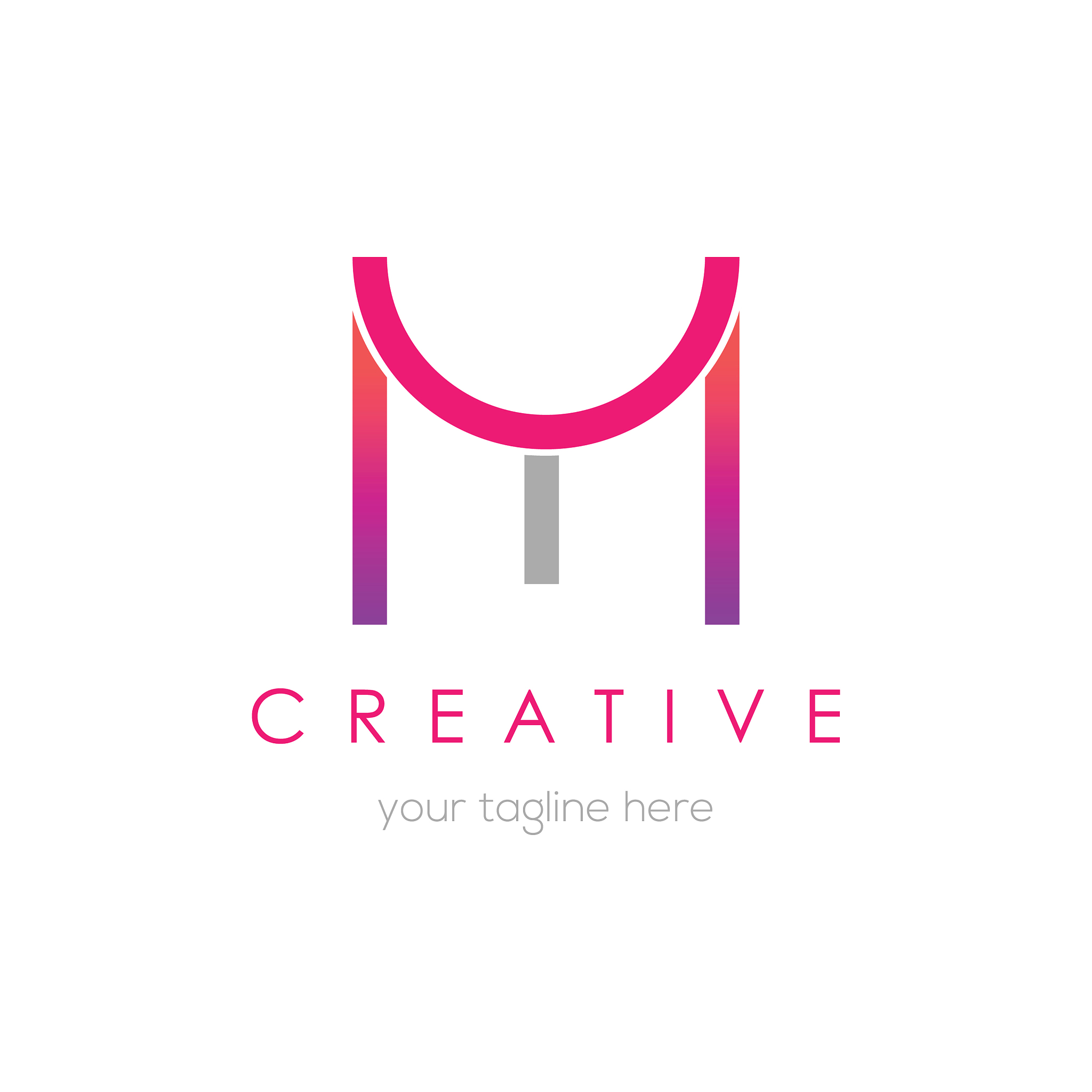 new modern m e letter logo