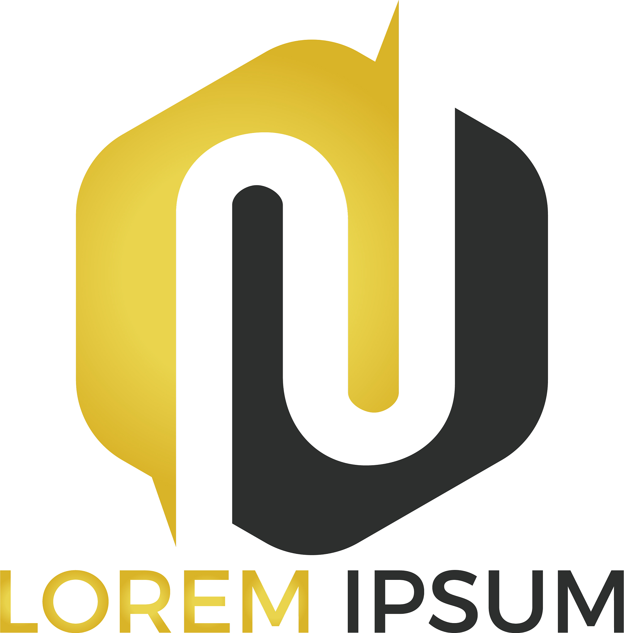 creative letter n logo design