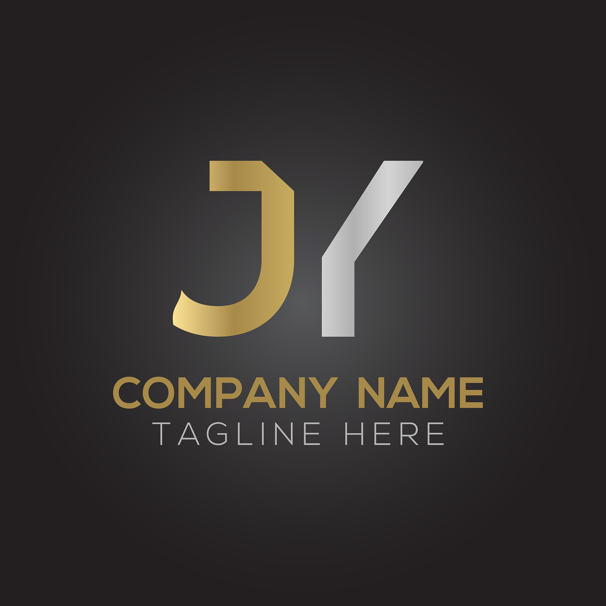 initial linked letter jy logo design