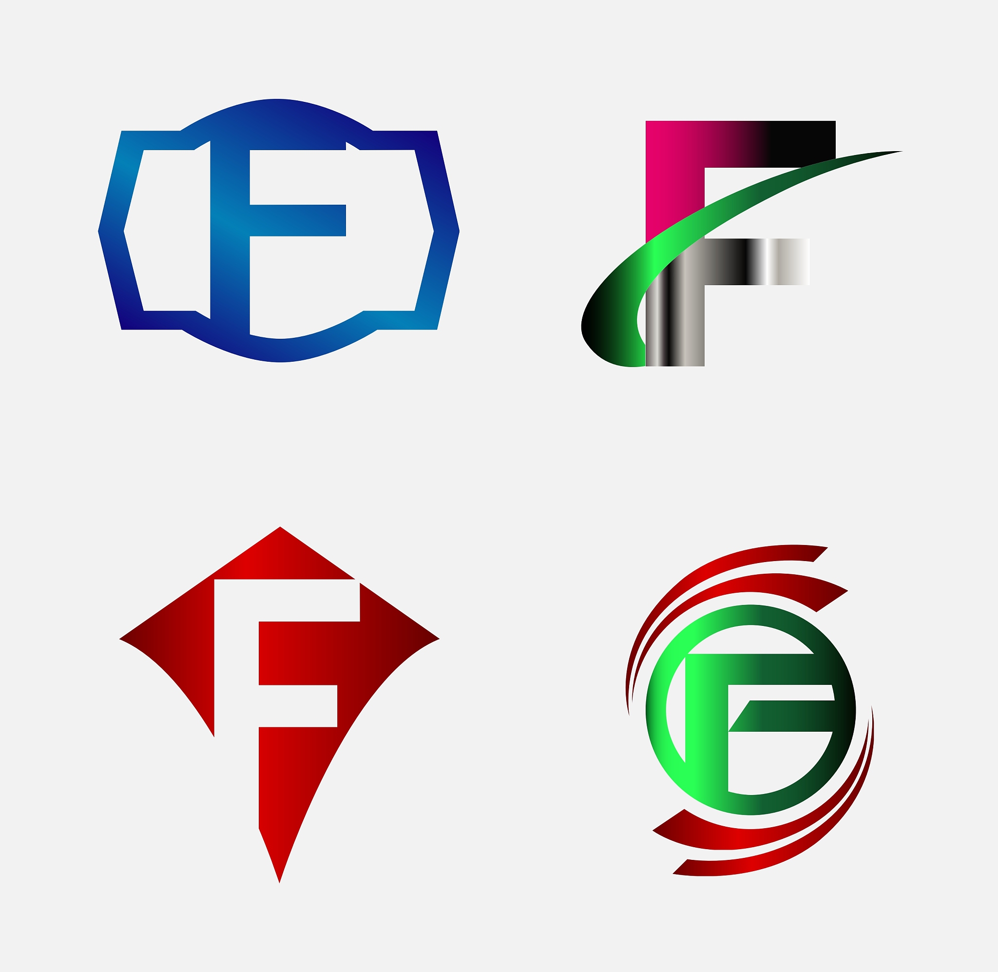 corporate logo f letter company design temp