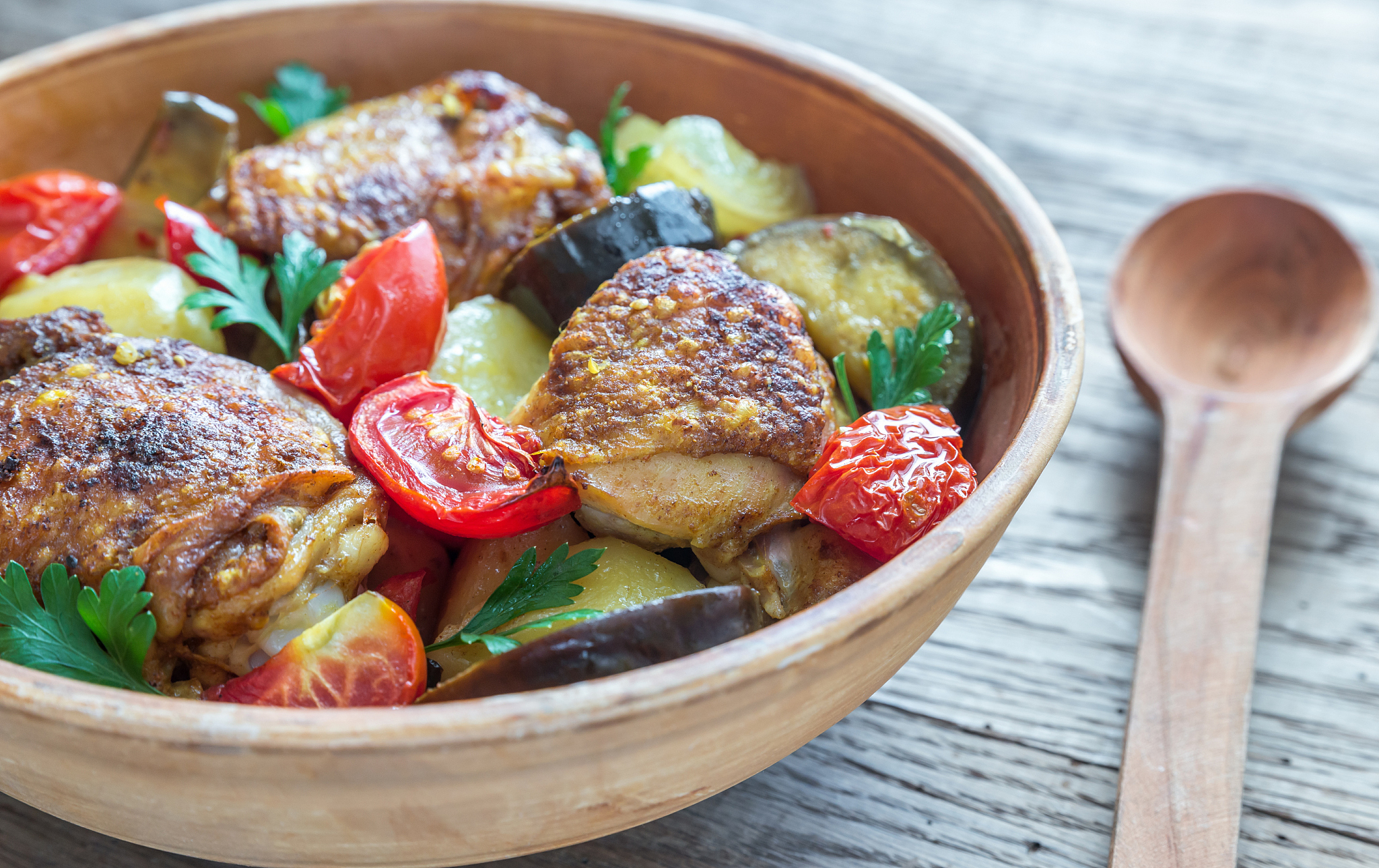 indian spicy chicken with vegetables
