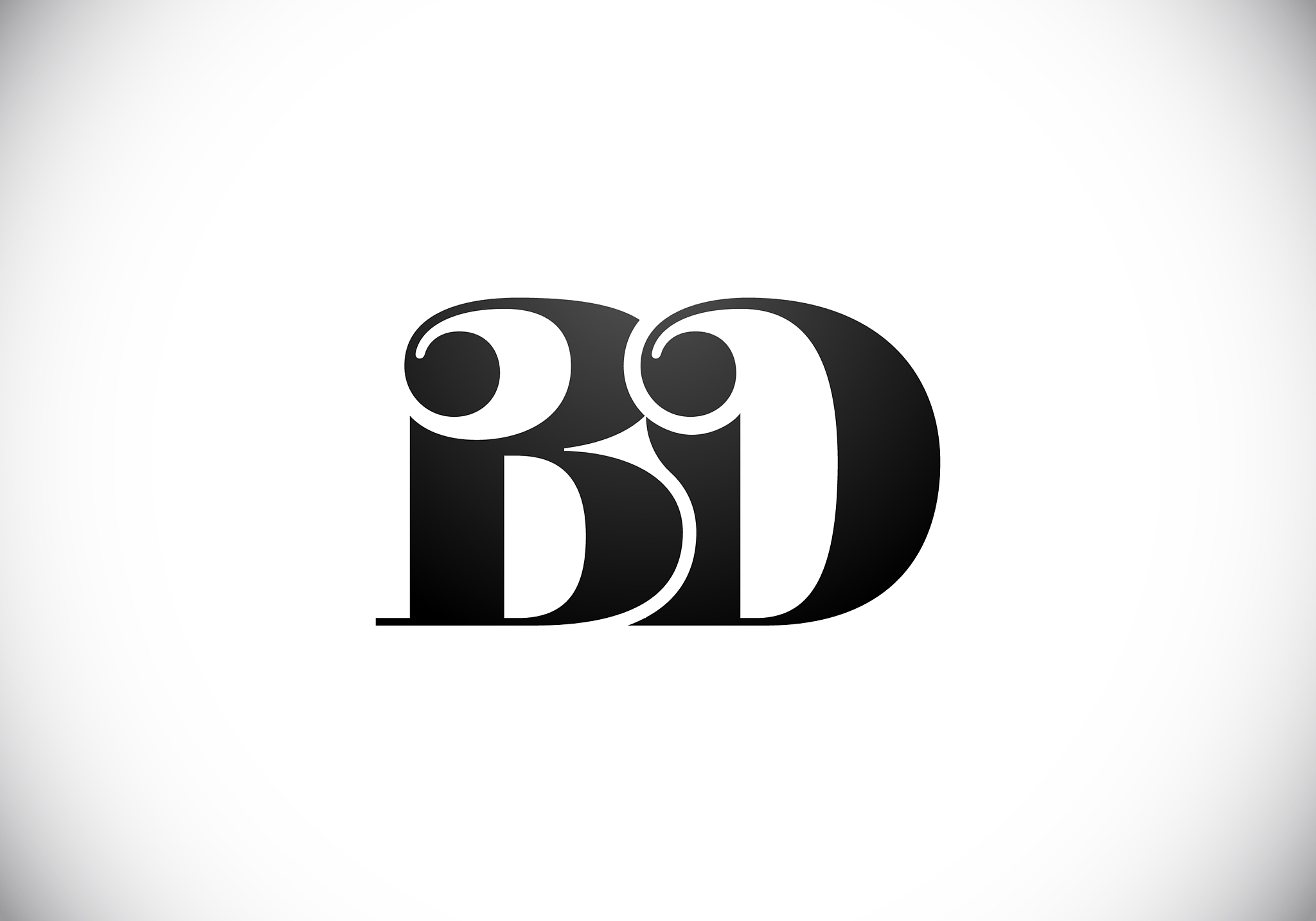 initial monogram letter b d logo design template