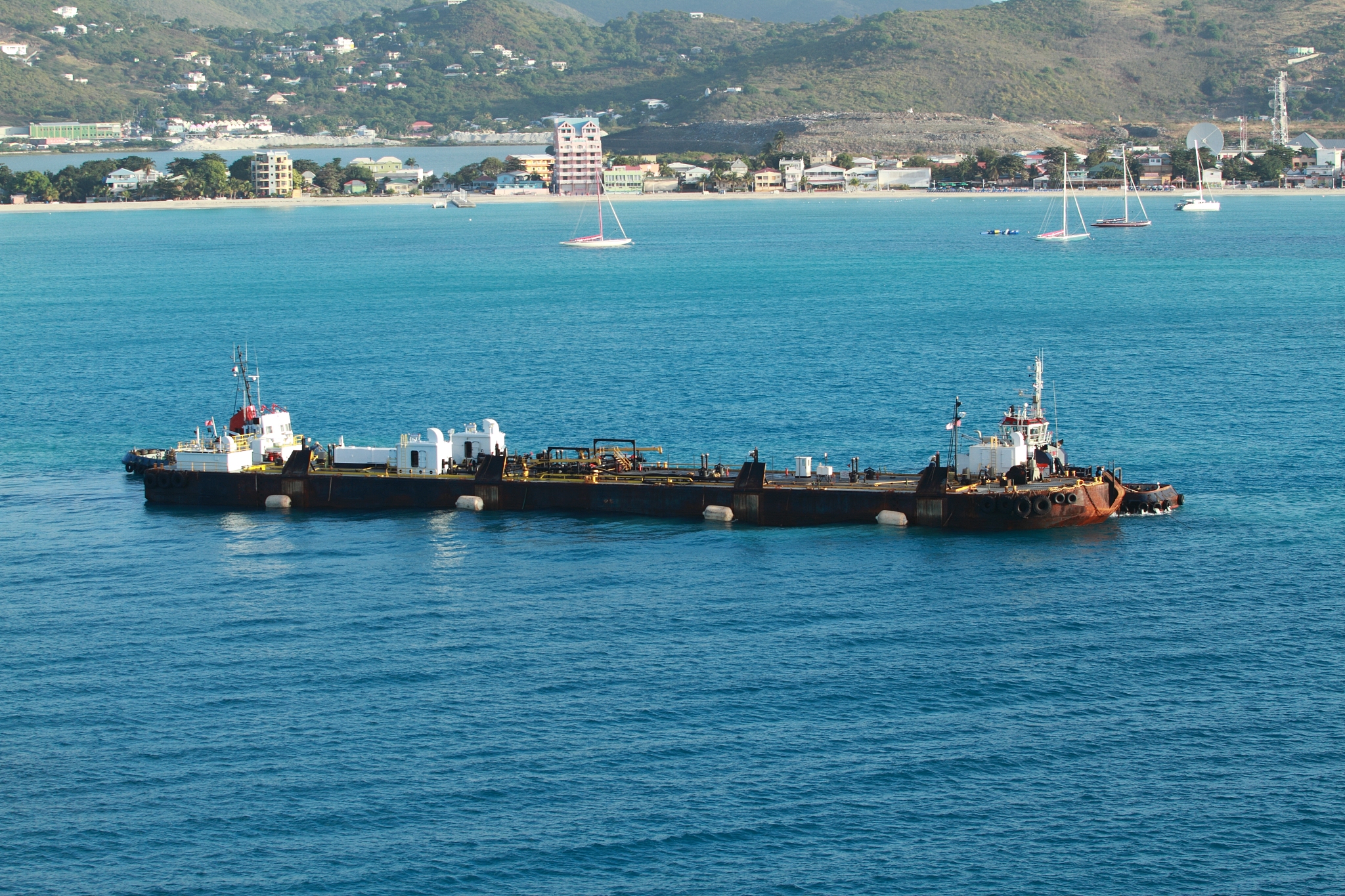 cargo ship at the coast