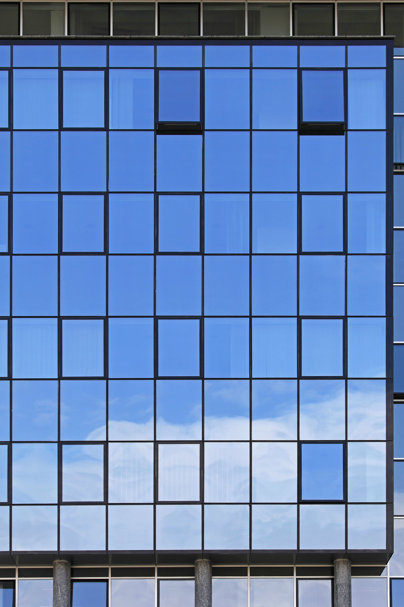 blue building