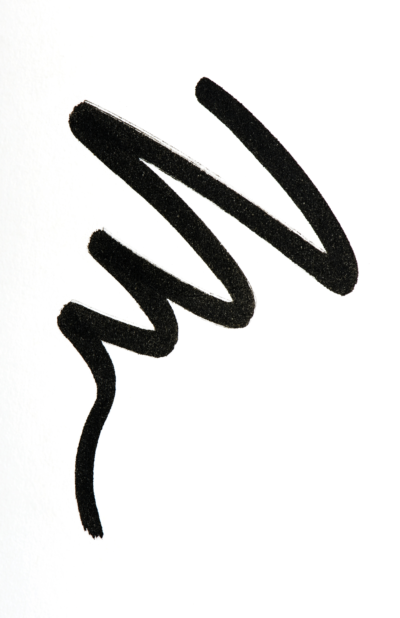 eye liner stroke on white background