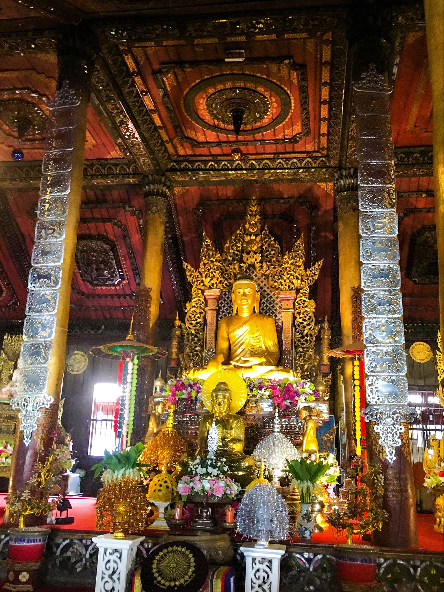 phayao thailand august 4,2018 wat nantaram temple amphoe chiang 