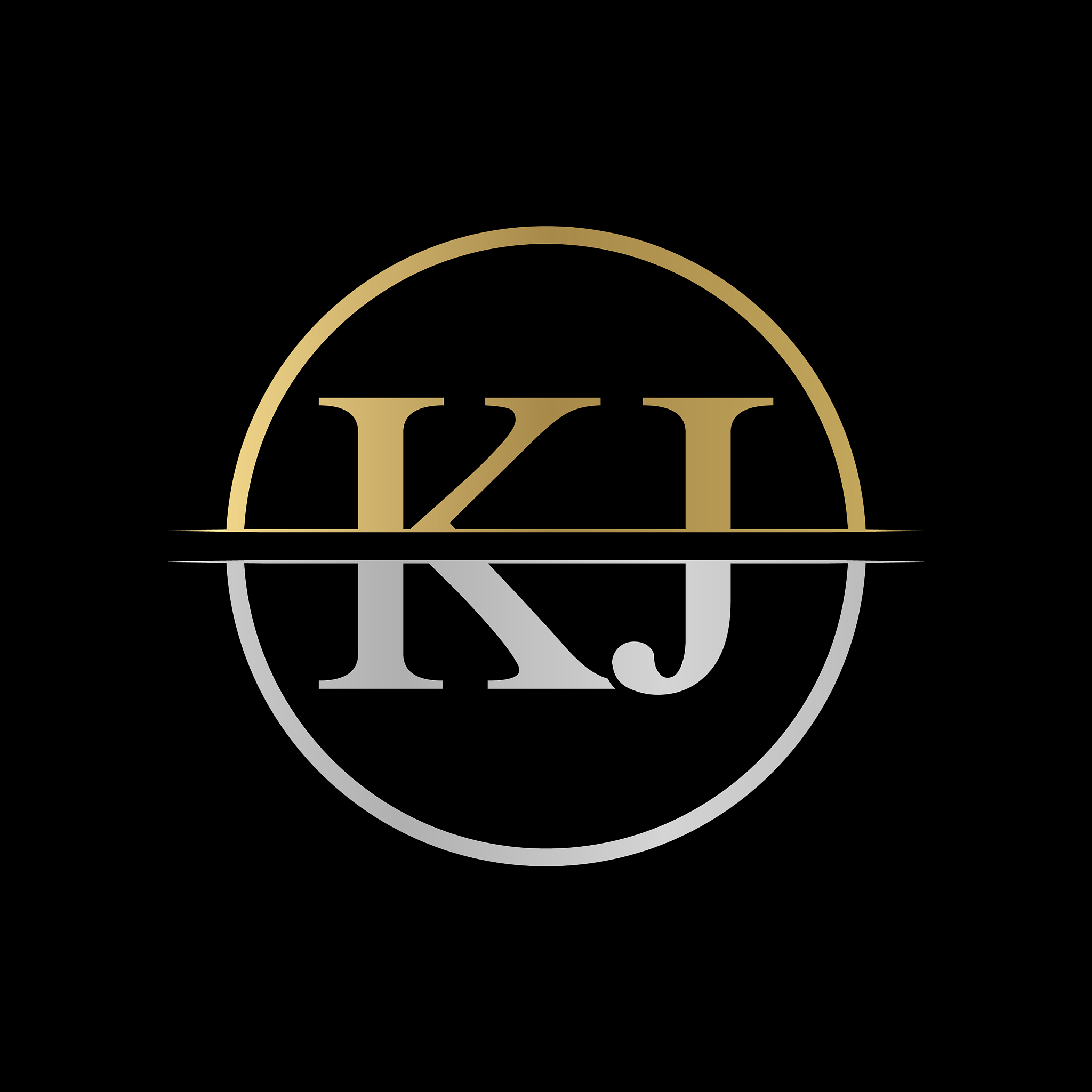 initial kj letter logo design abstract letter kj