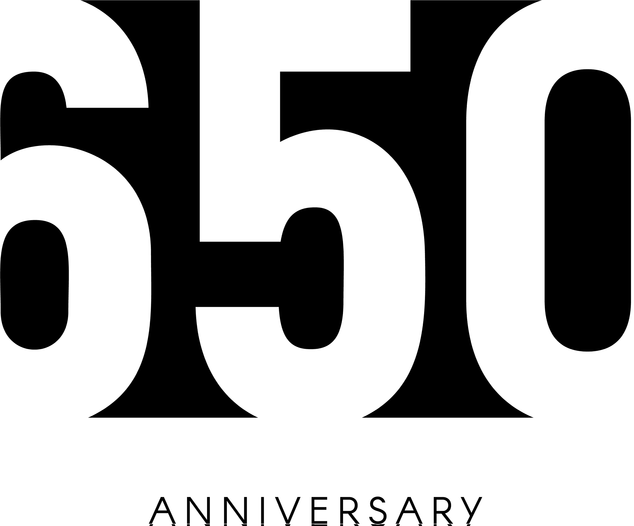 six hundred fifty anniversary minimalistic logo
