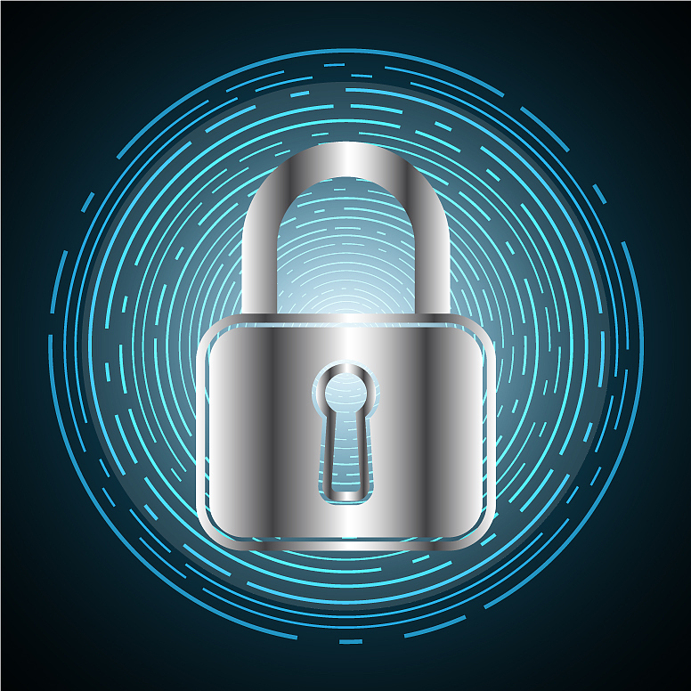 technology digital cyber security lock circle