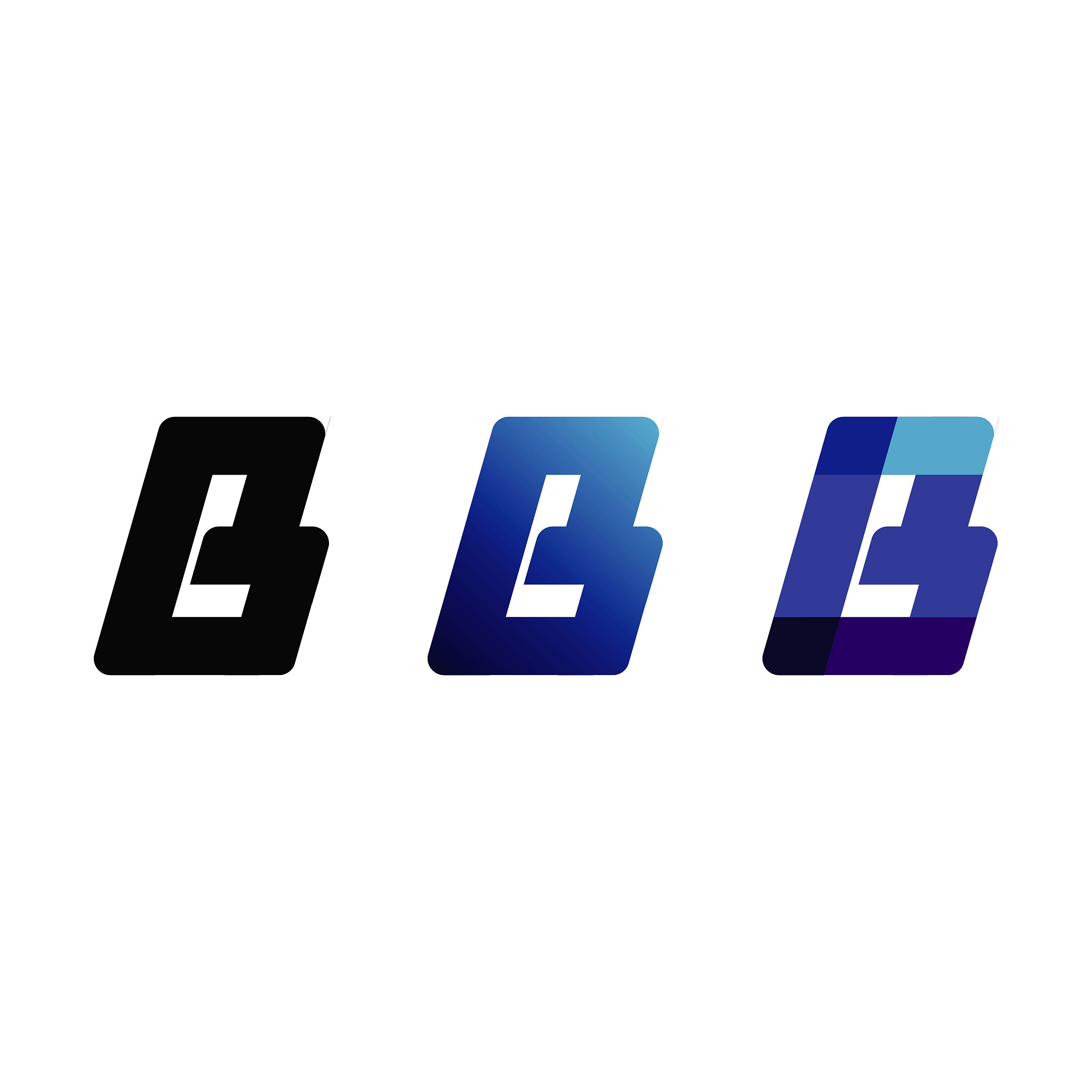 letter b blue icon design inspiration