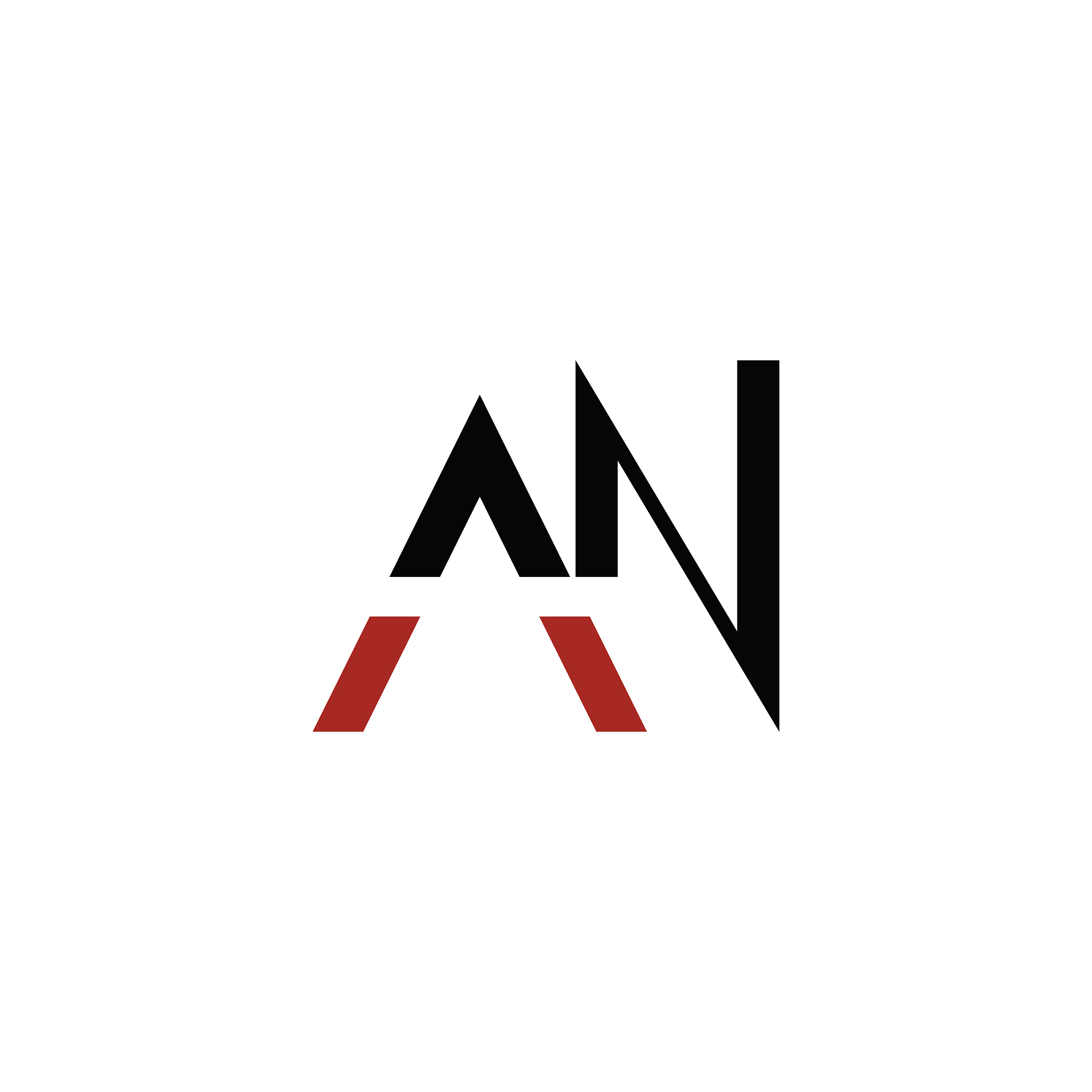 initial letter an or na logo design template