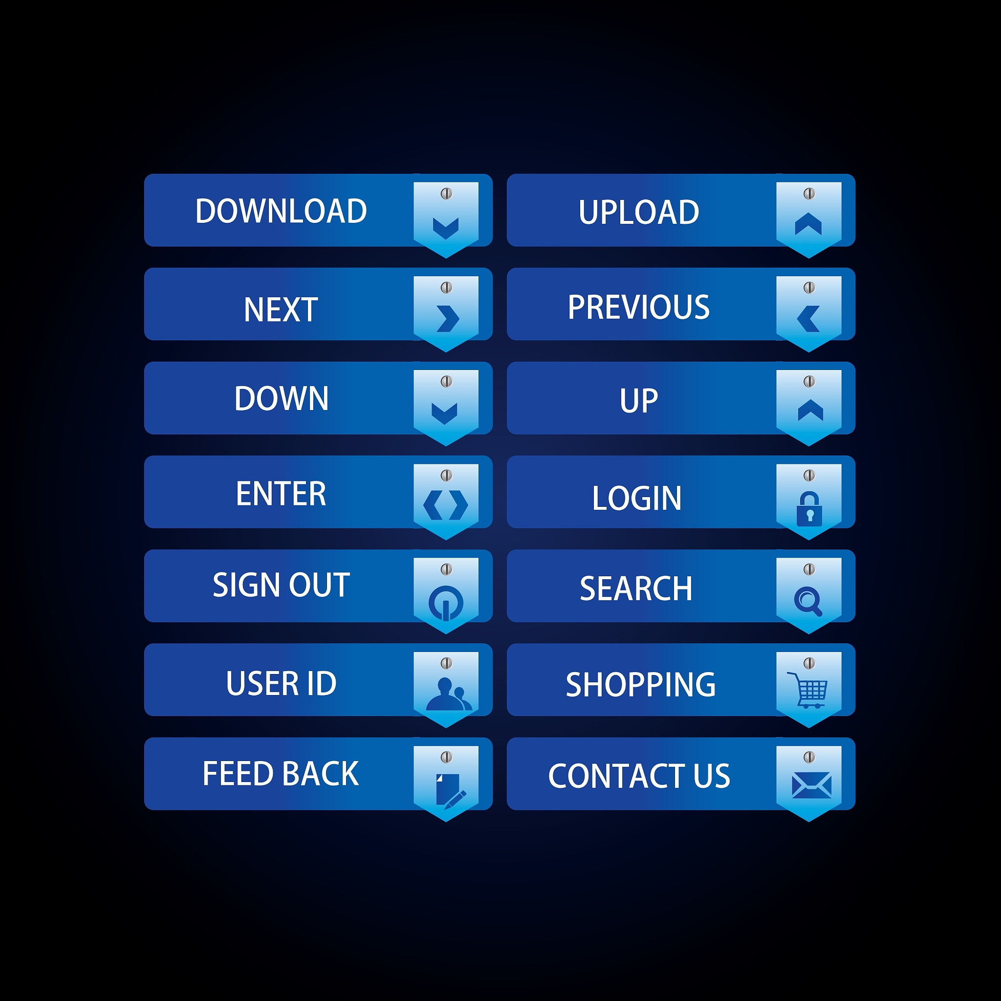 CSS 样式：为多个按钮 (btn1 和 btn2) 添加蓝色背景、漂亮字体和鼠标交互效果