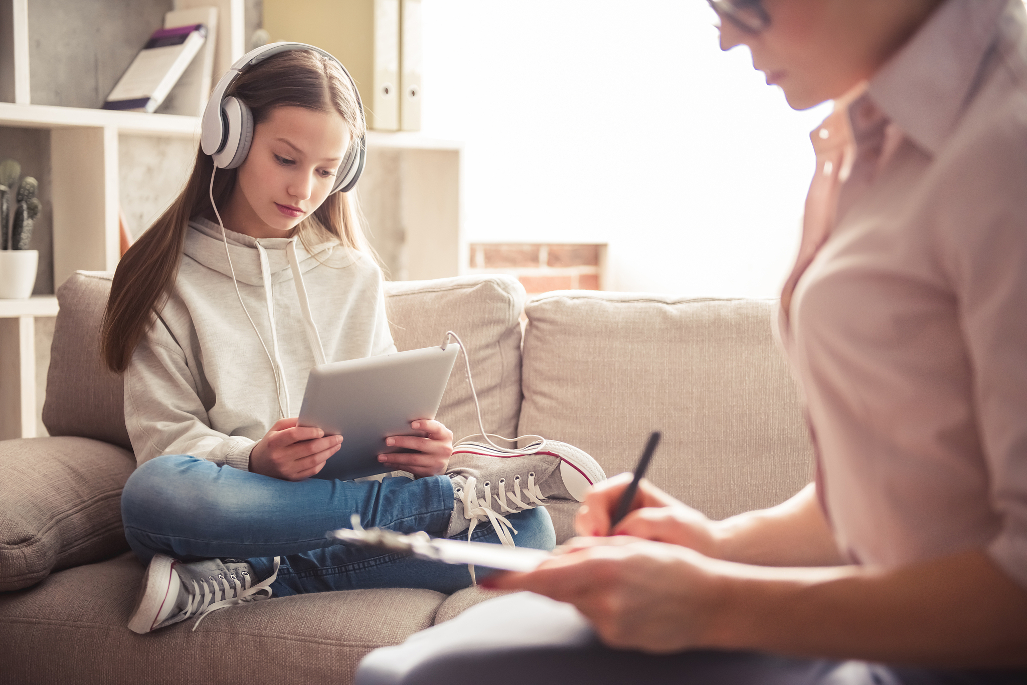 teenager at the psychotherapist
