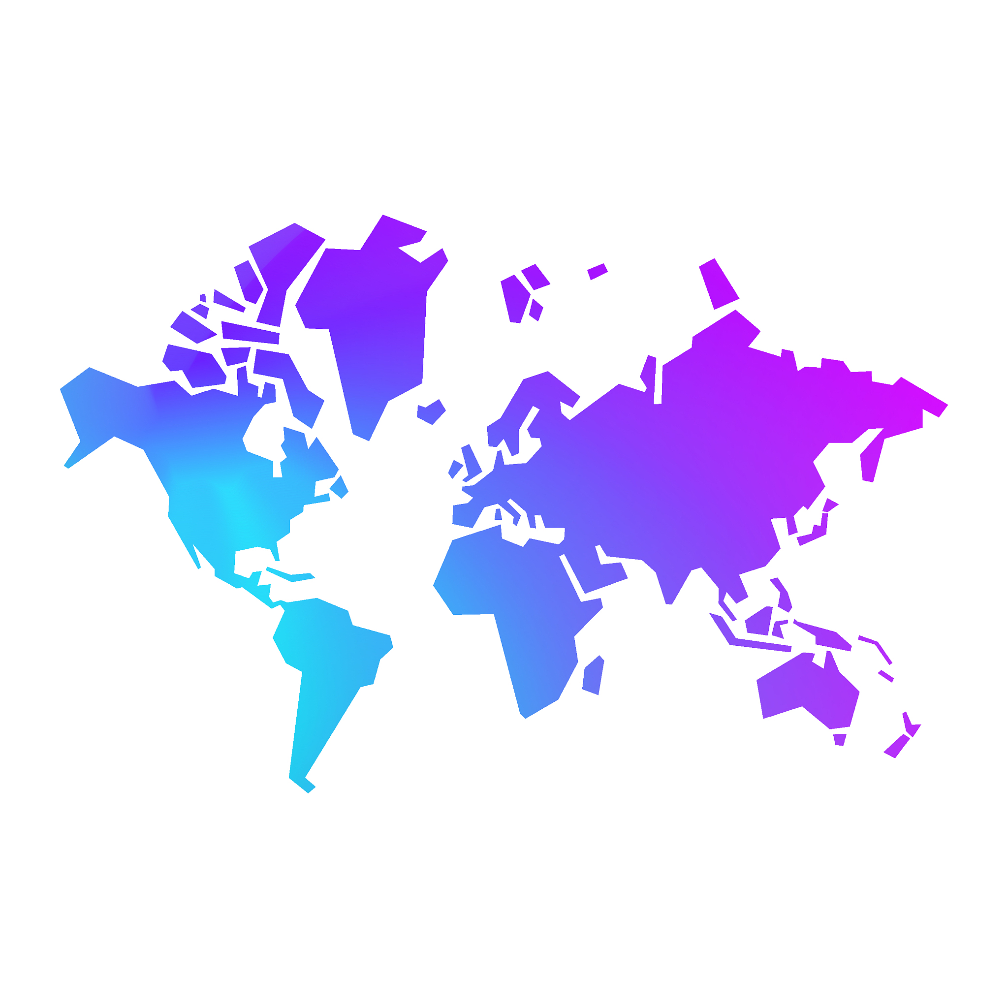 world map geometric shapes vibrant color gradients