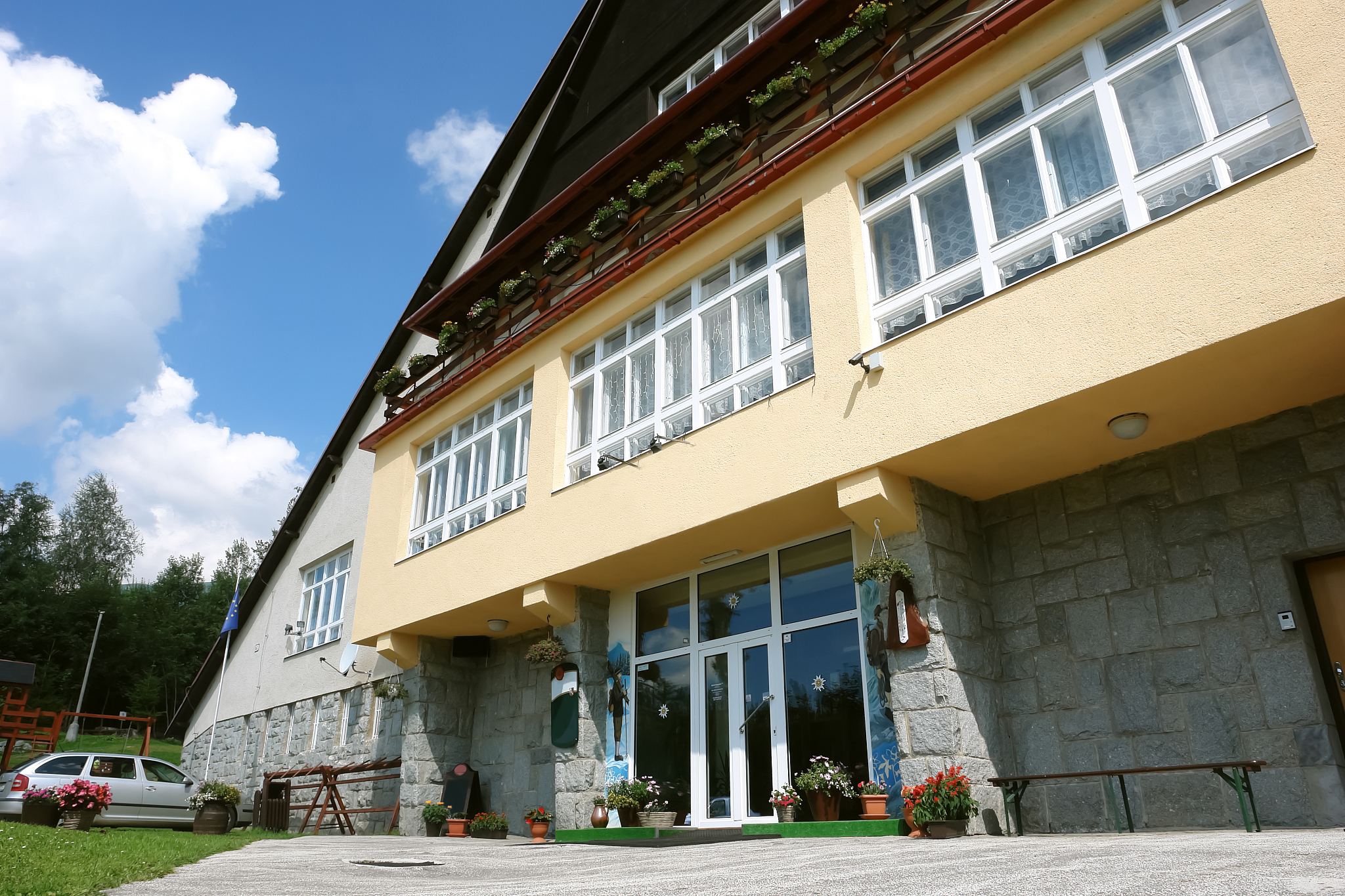 building in slovakian mountains.
