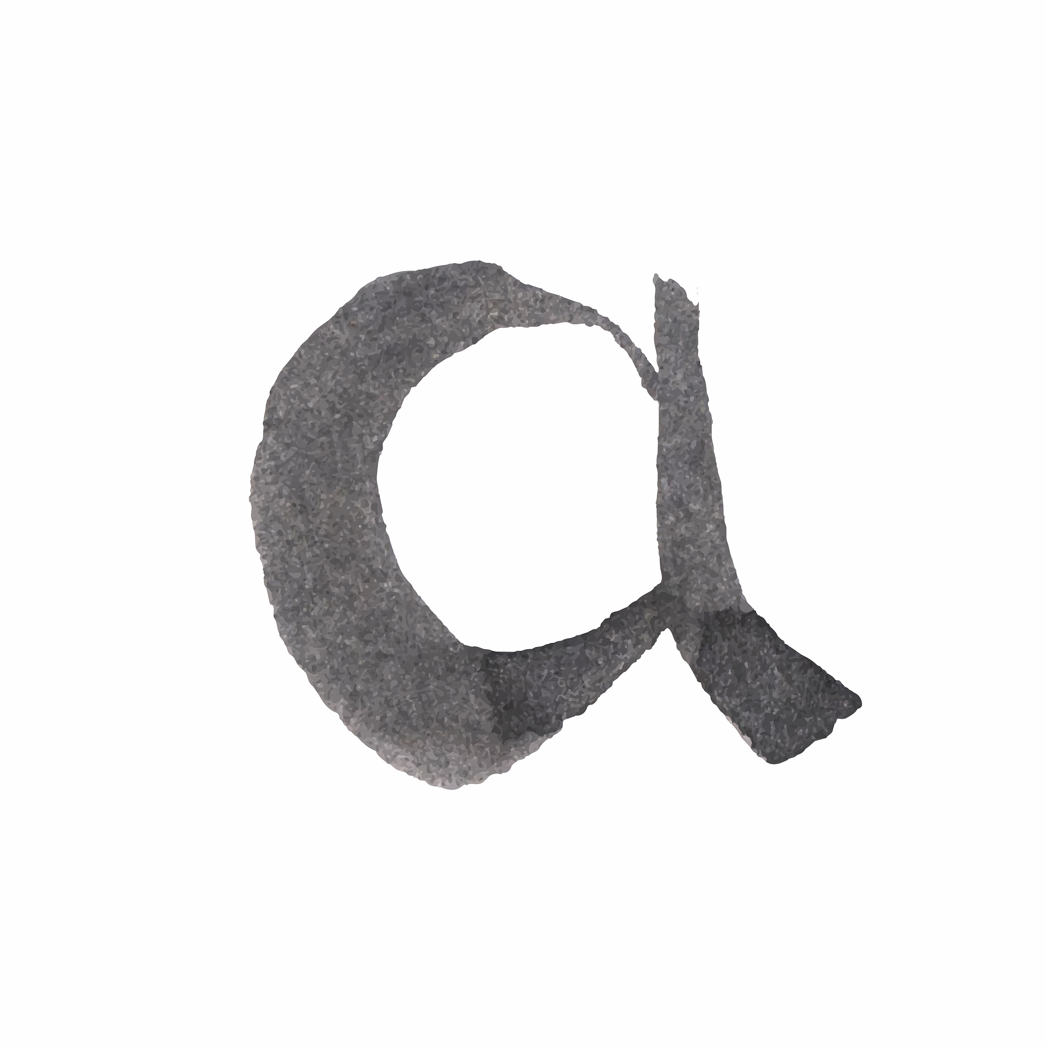letter a written with black ink
