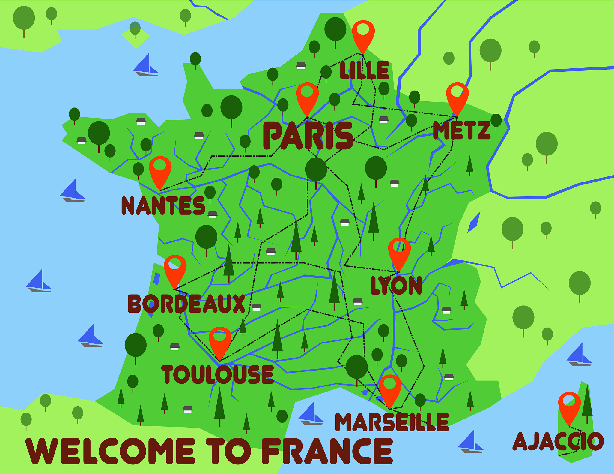 france map country infographics