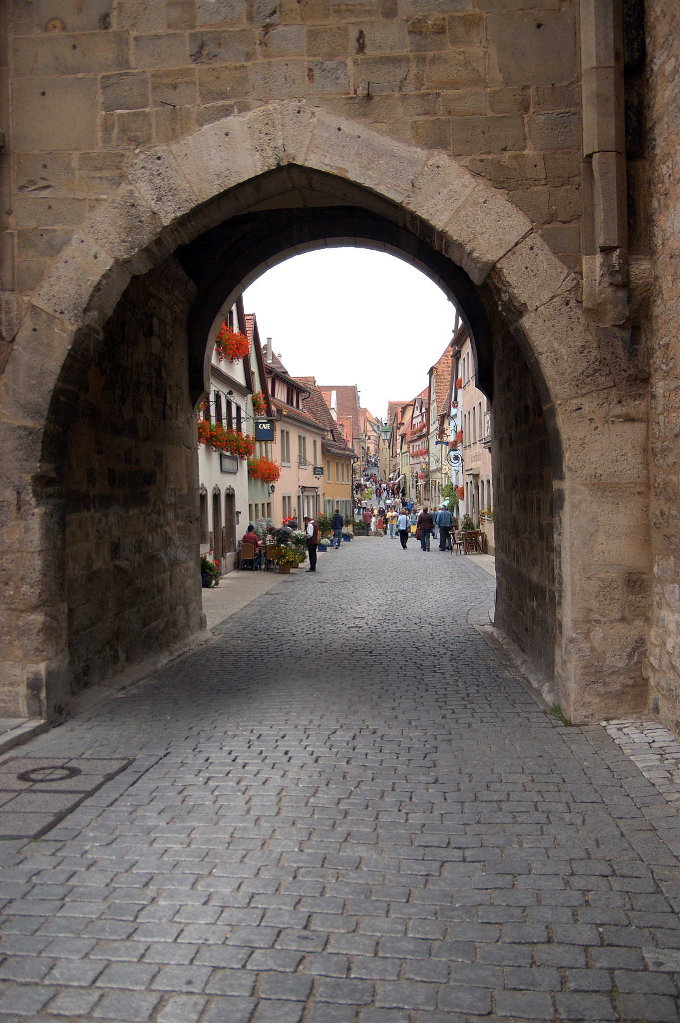 the entrance to old town of rothenburg