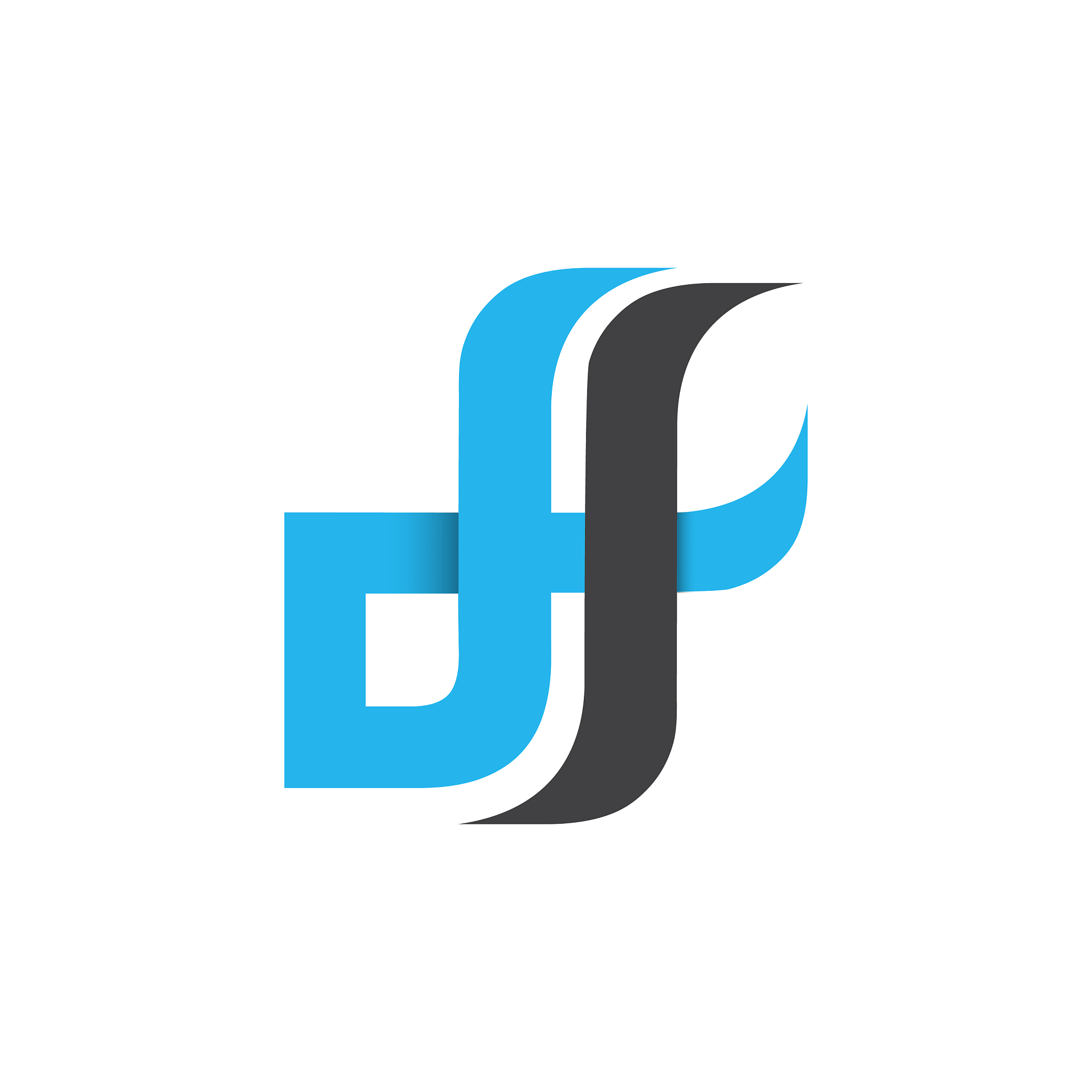 initial letter df design logo