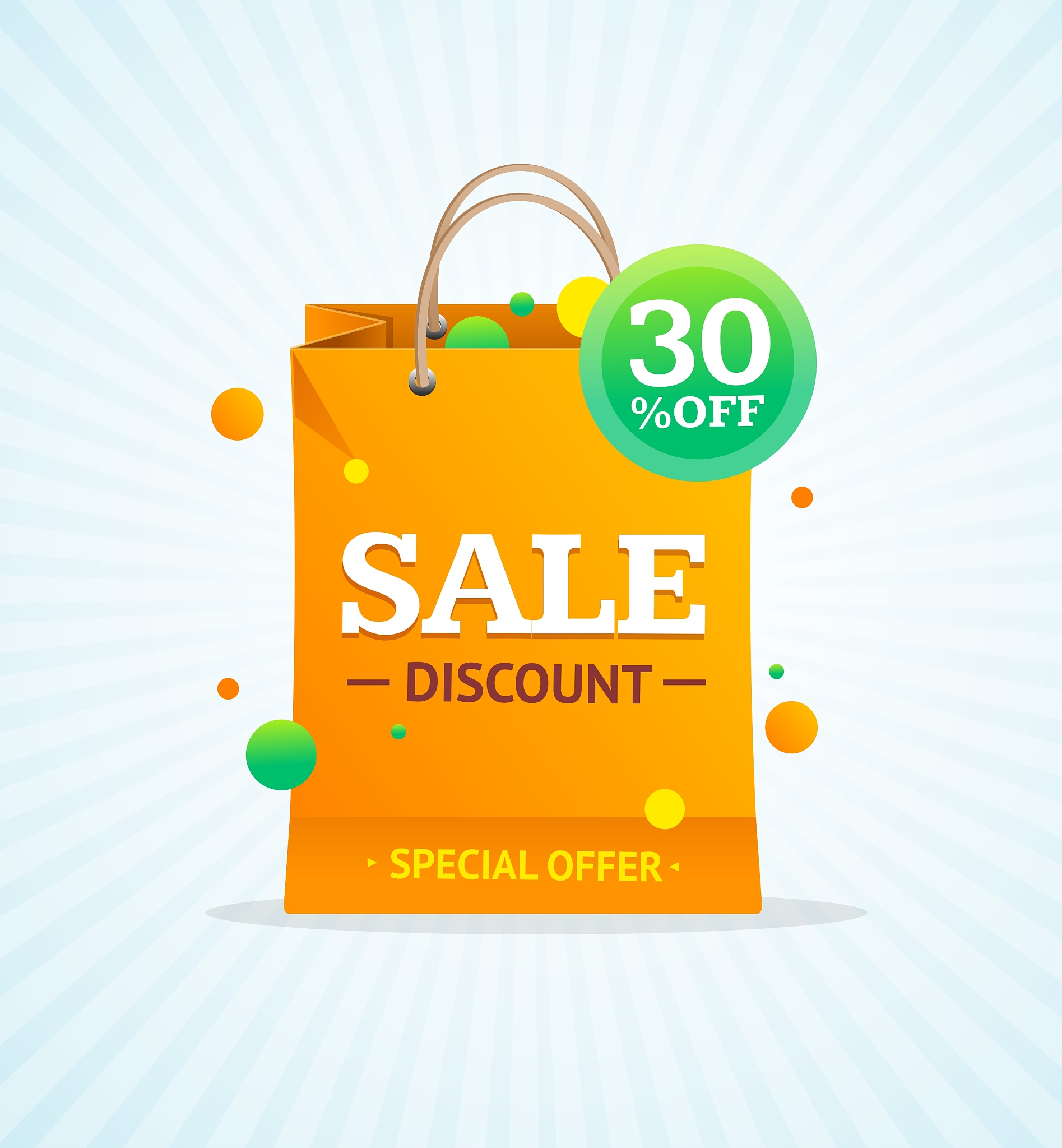 sale label paper bag