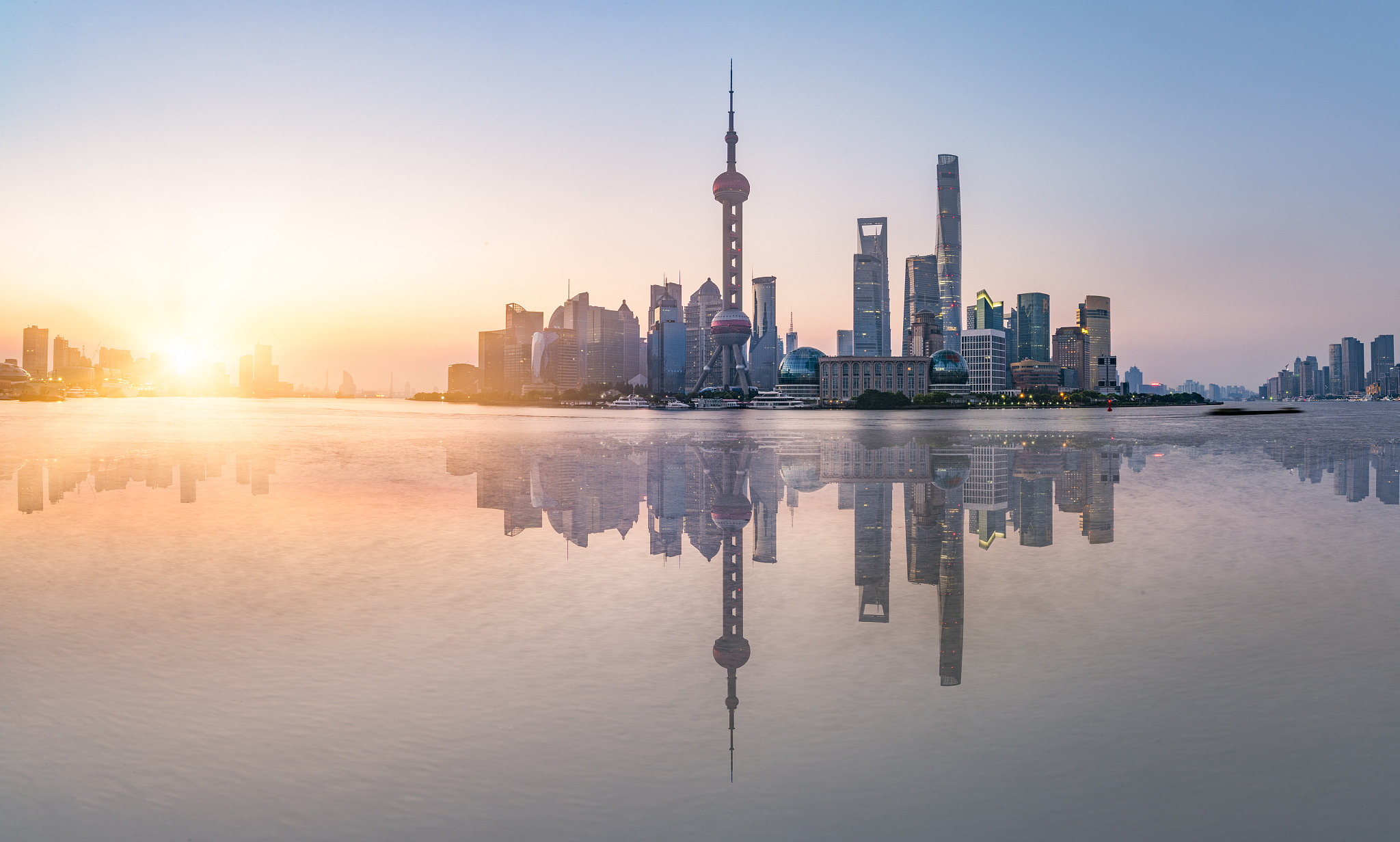 beautiful scene of the bund,shanghai,china