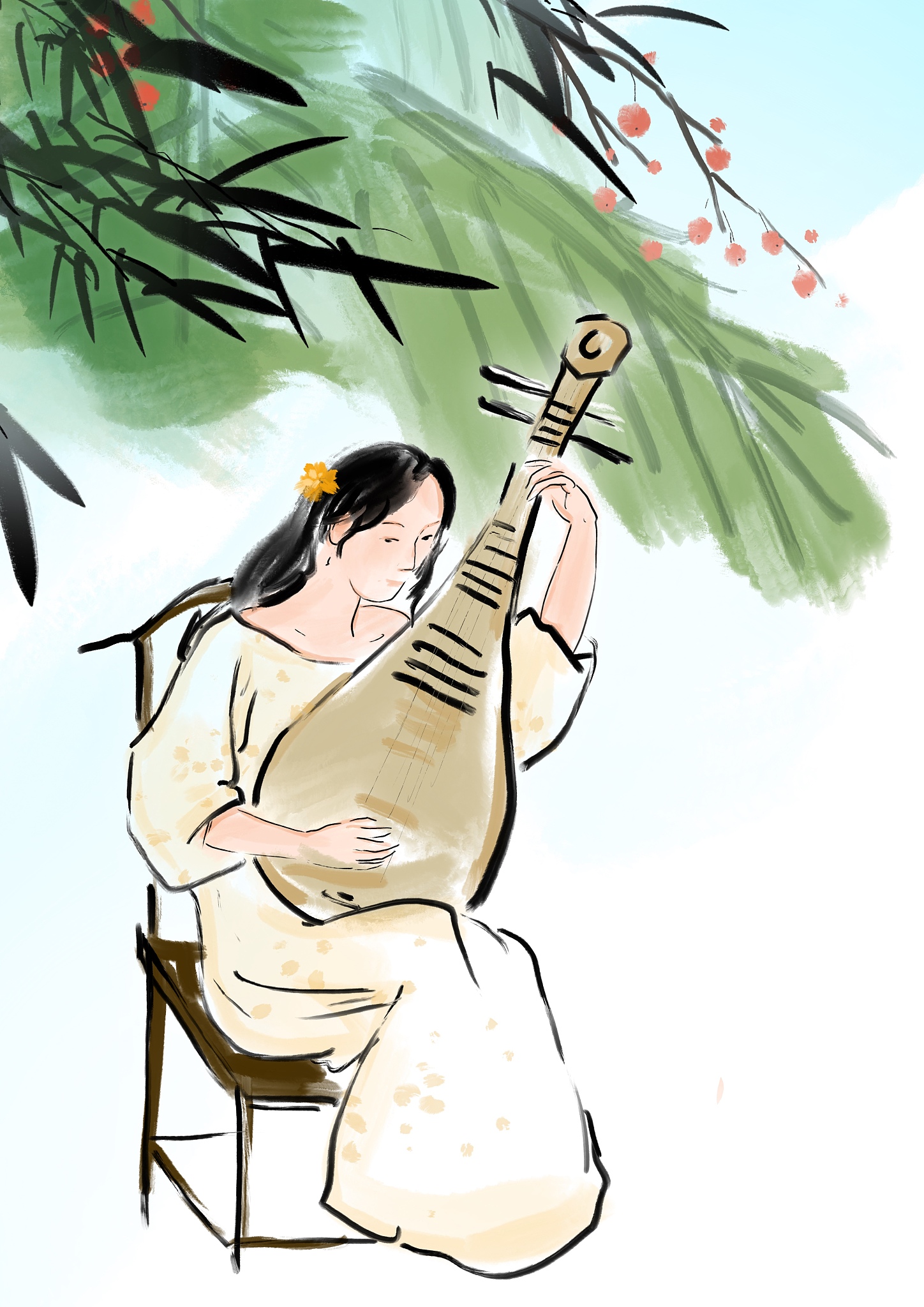 大弦嘈嘈如急雨, 小弦切切如私语 - 古诗词赏析