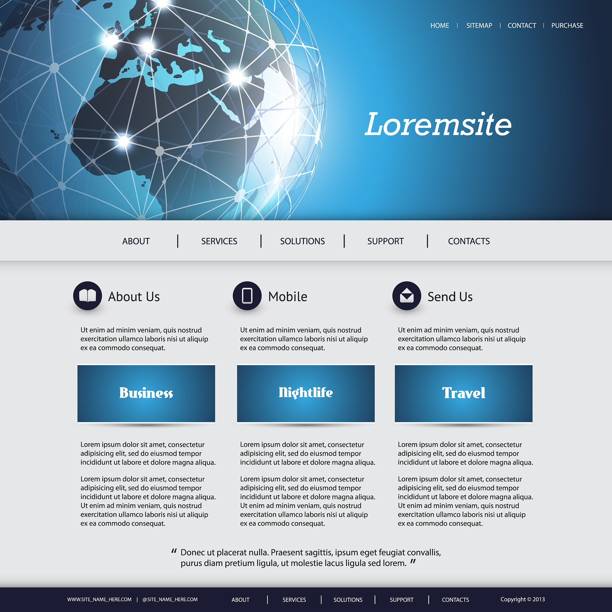 one page website template