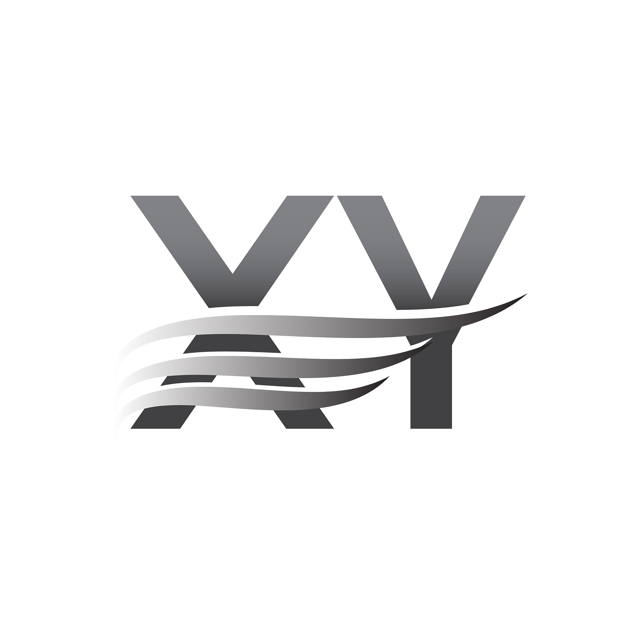 initial letter, grey color vector logotype