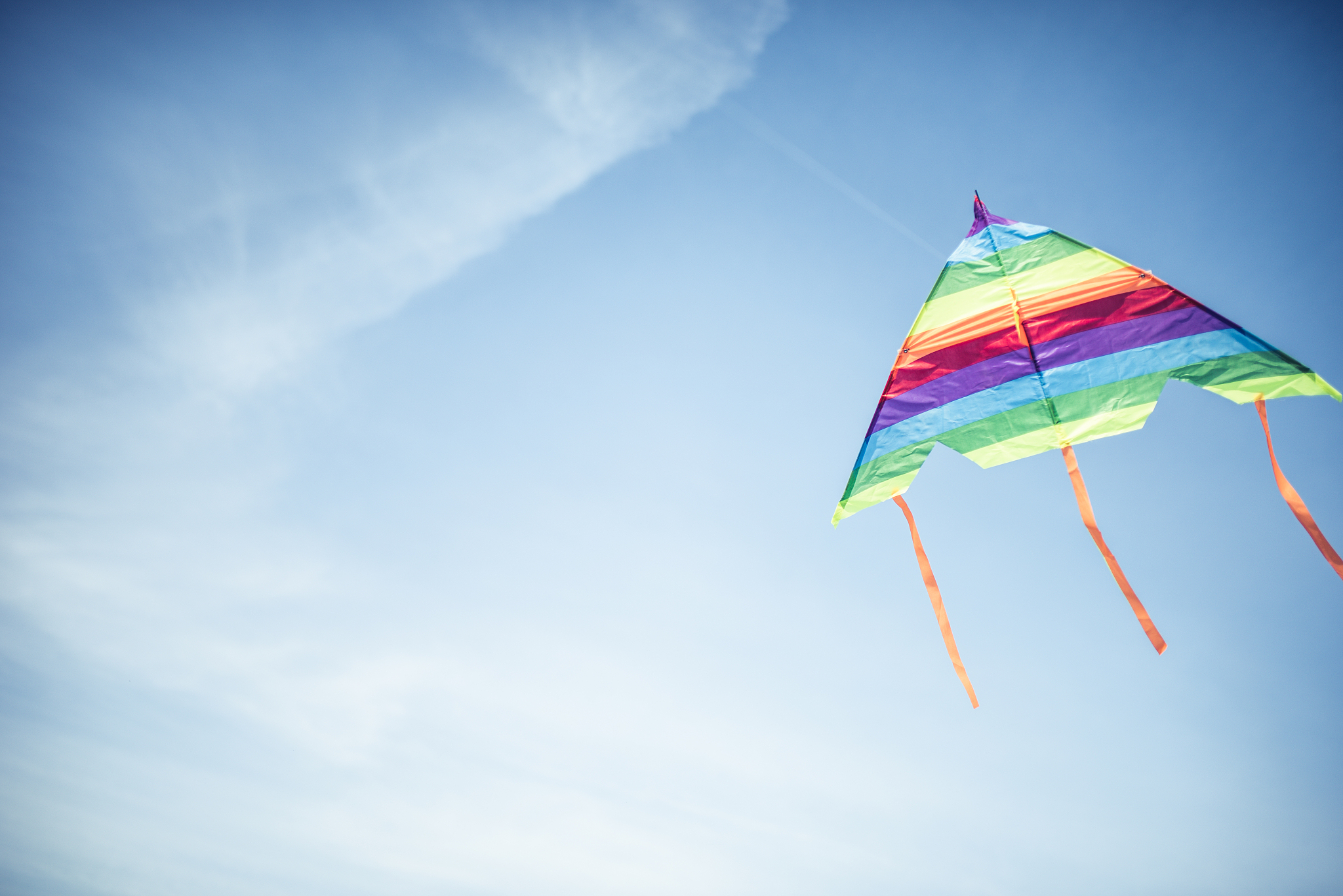 colorful kite flying