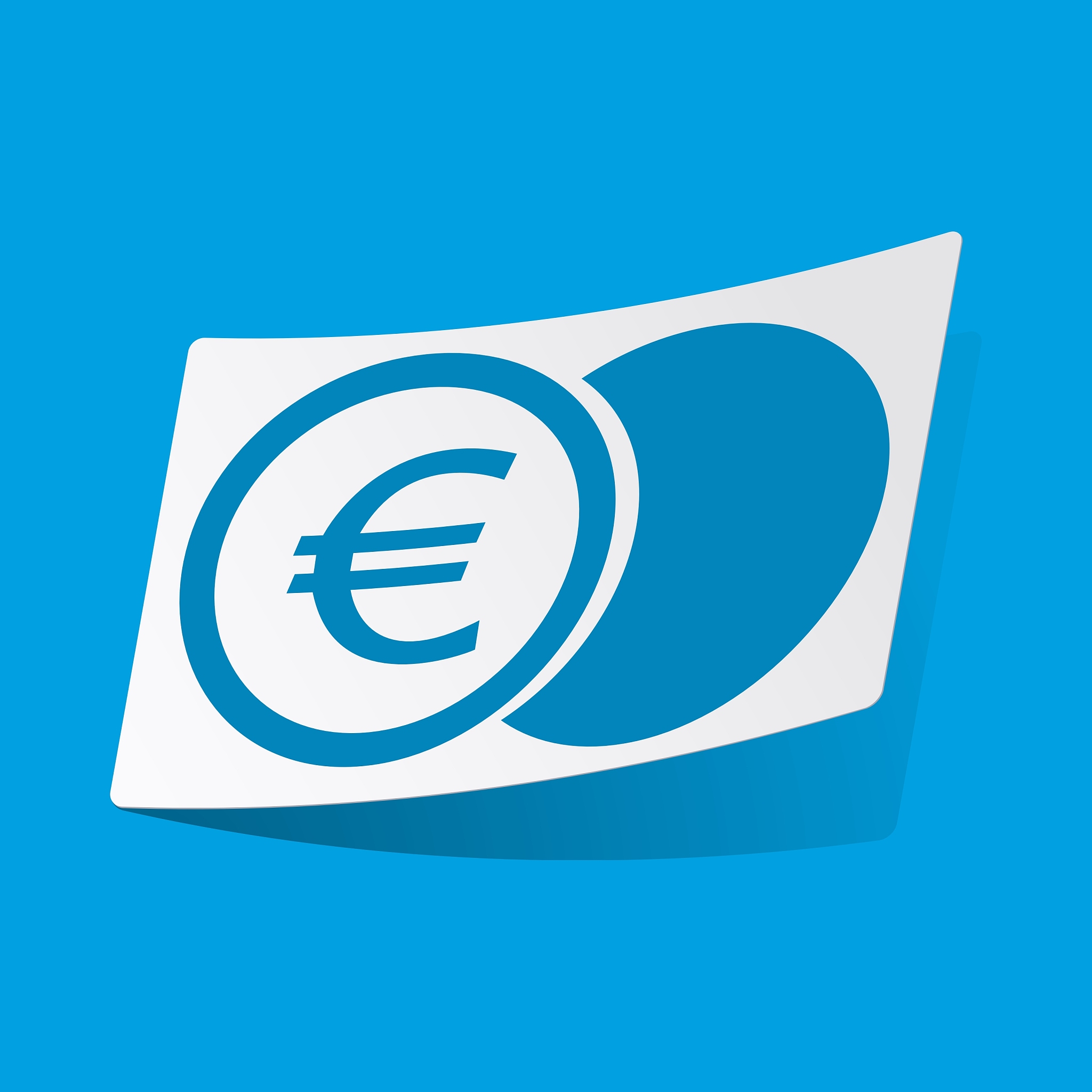 euro coin sticker