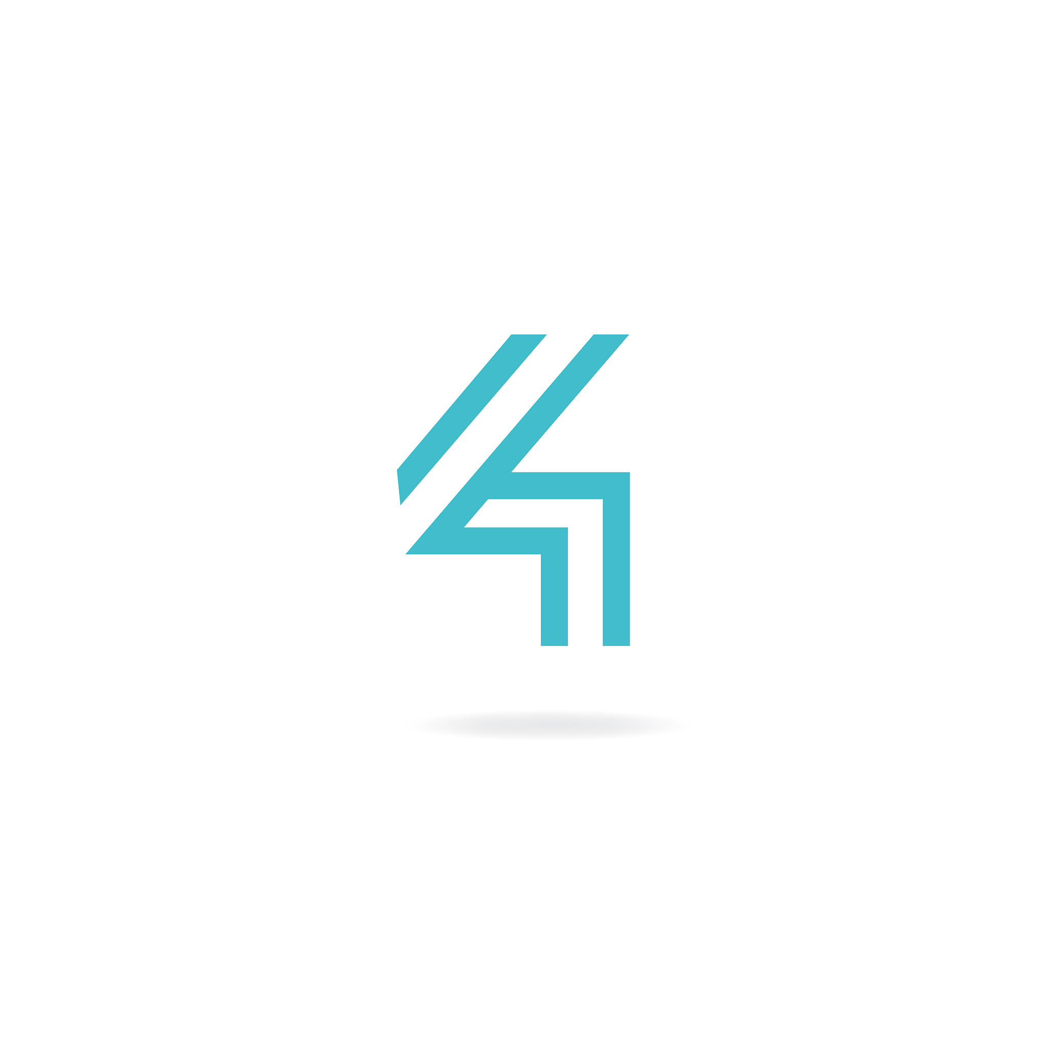 numeral 4 logo icon design template elements