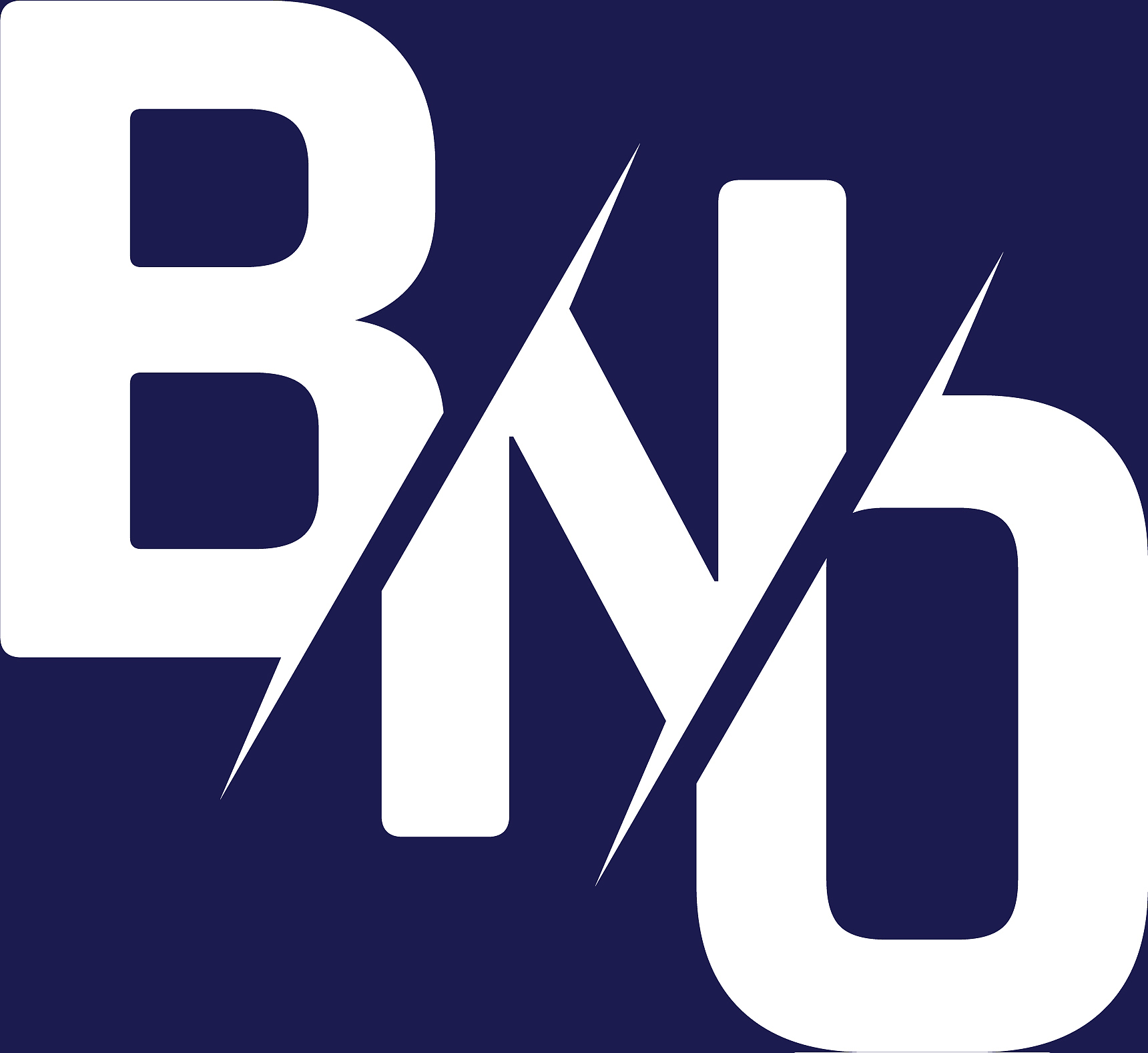 monogram letters initial logo design bno