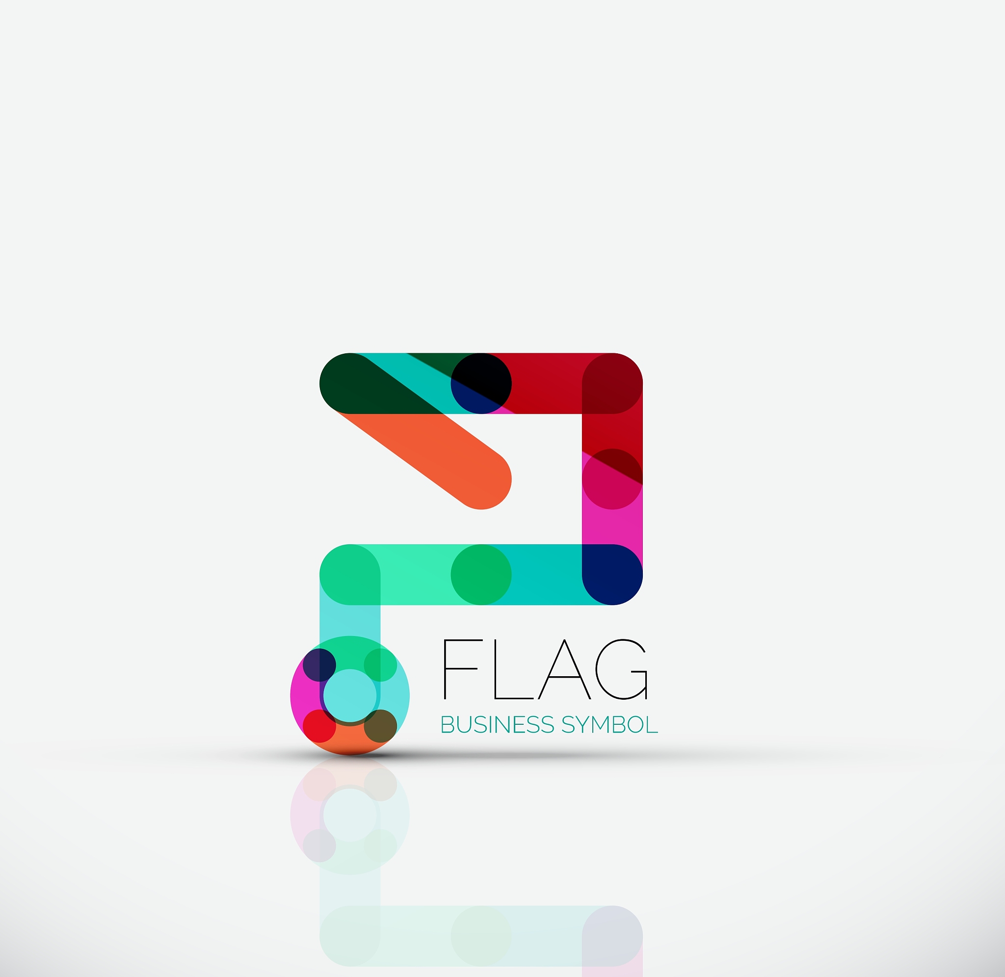 logo flag abstract linear geometric business icon