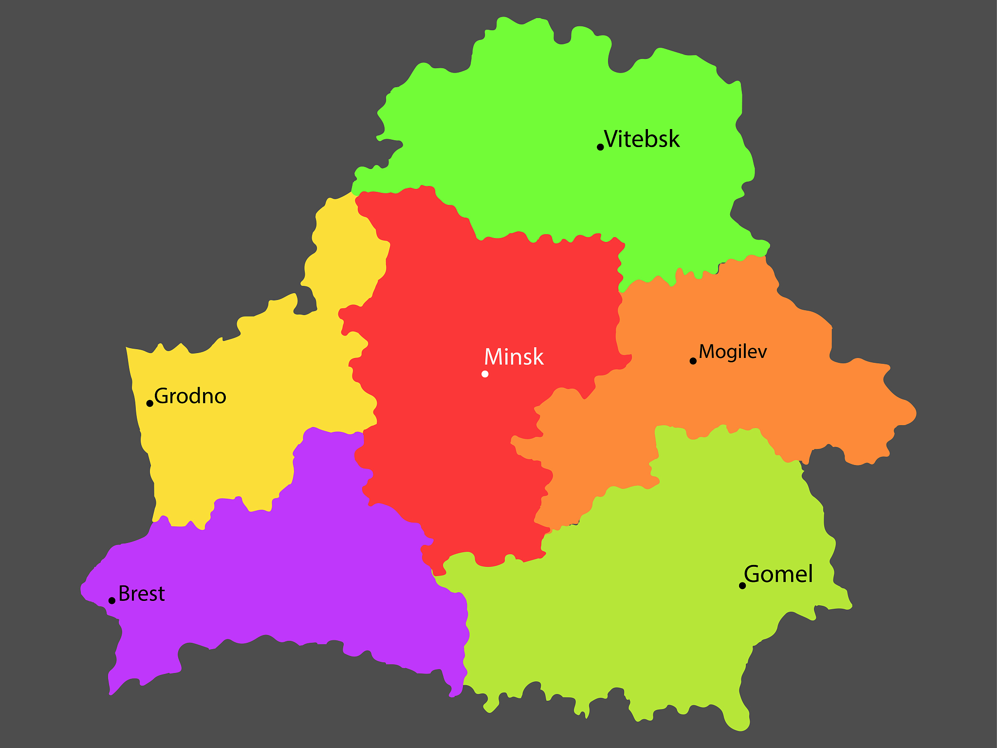 map of the republic belarus vector illustration eps 10