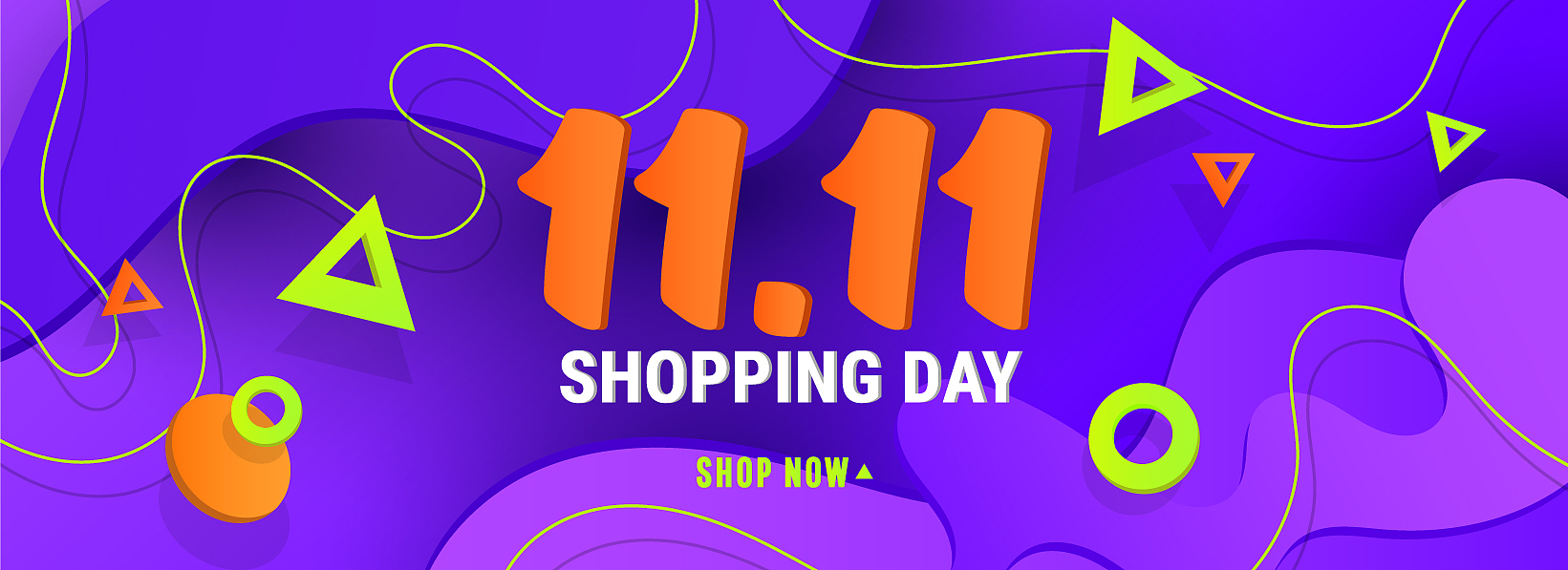 creative 1111 sale discount banner template with