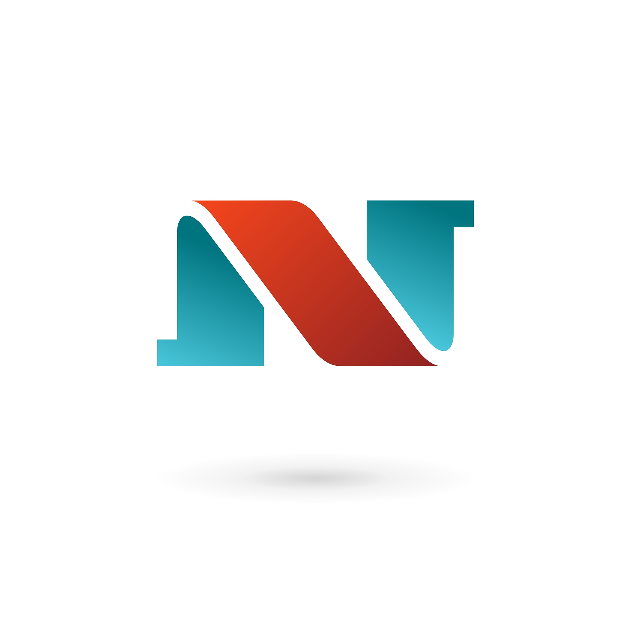 letter n logo icon design template elements