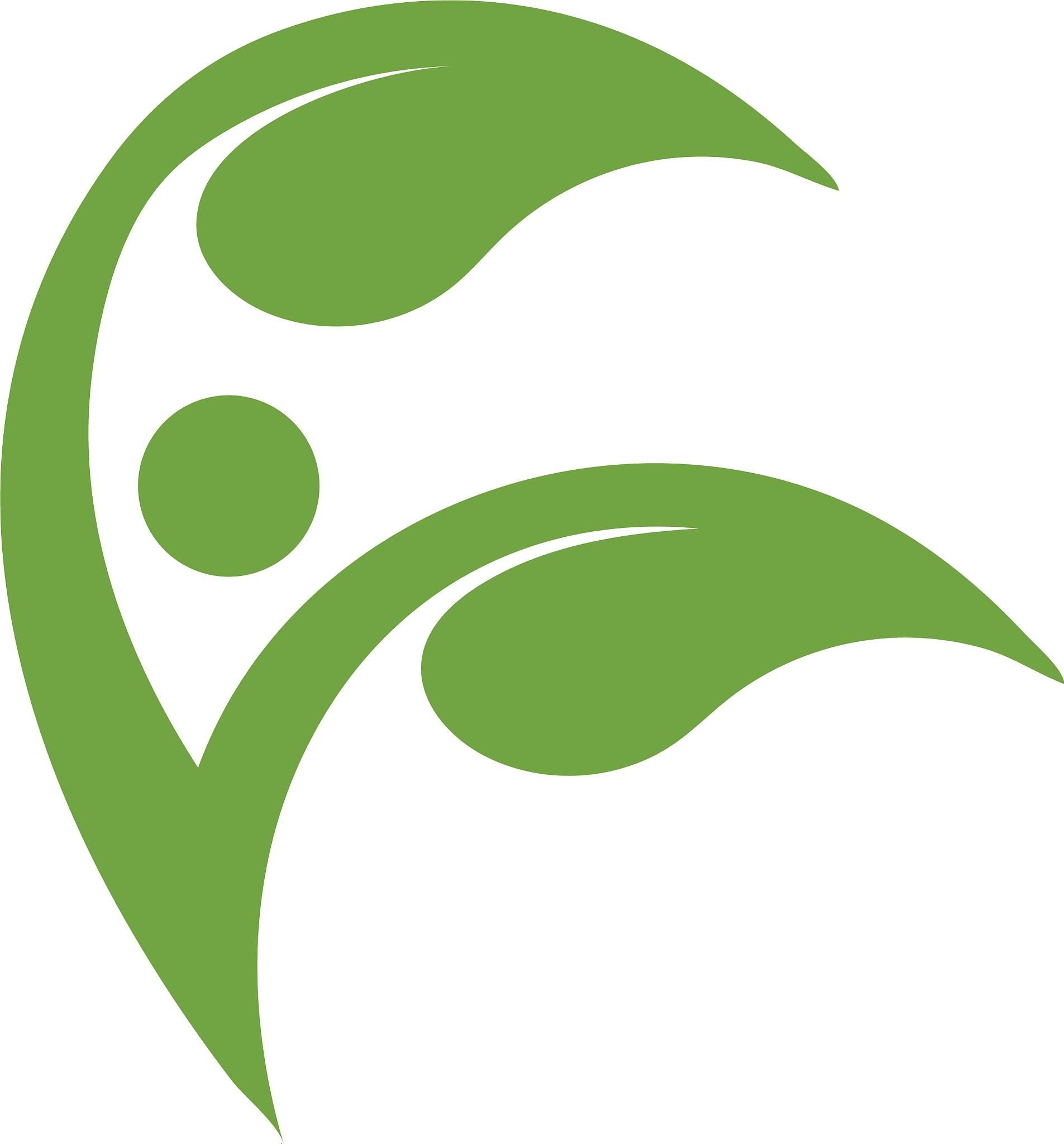 human and leaf wellness logo icon design template
