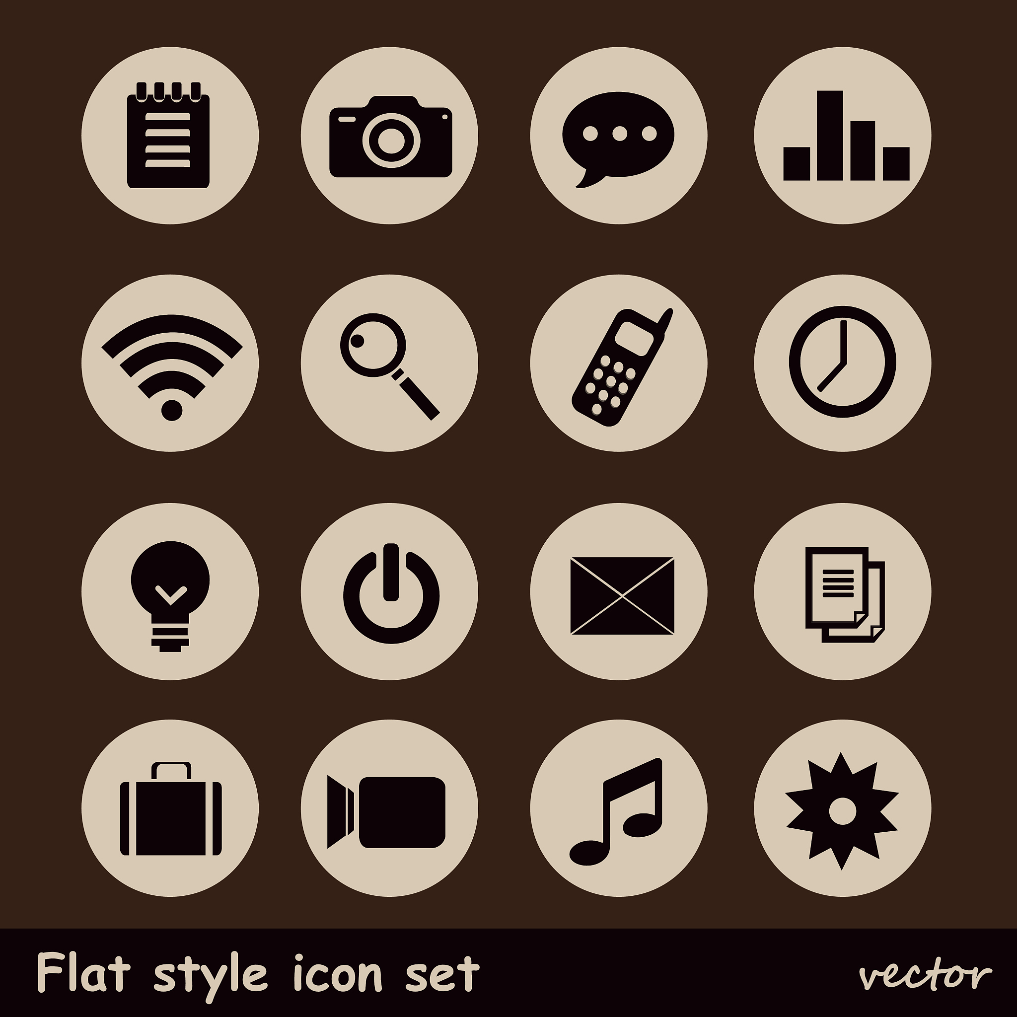 universal flat icons.