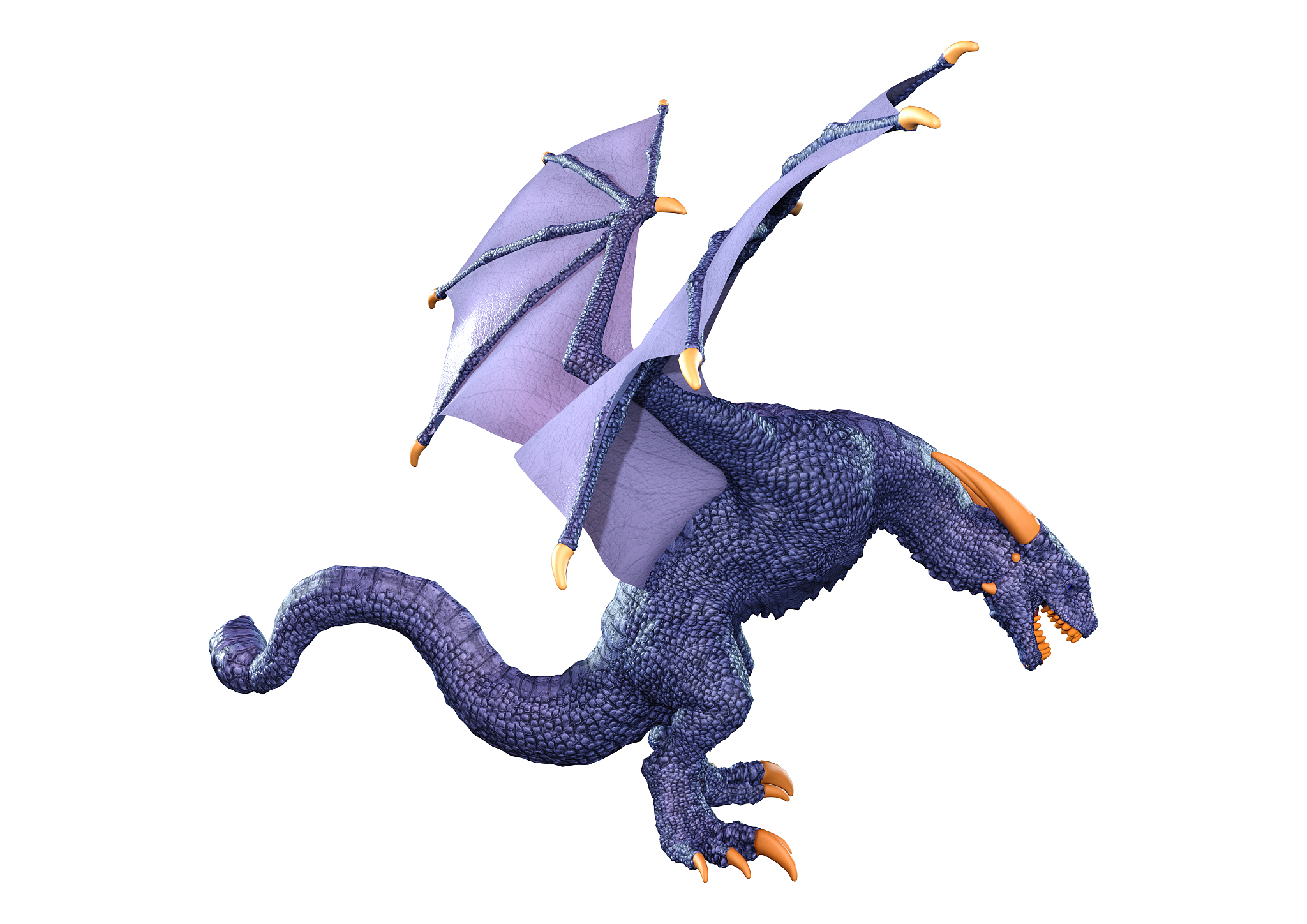 3d illustration fantasy dragon on white